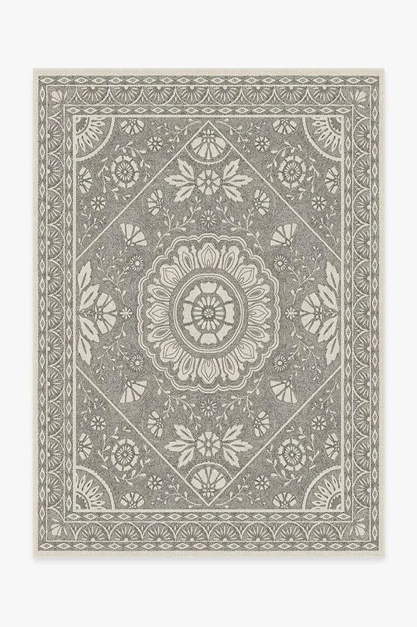 Area Rug Machine Washable - Black & White