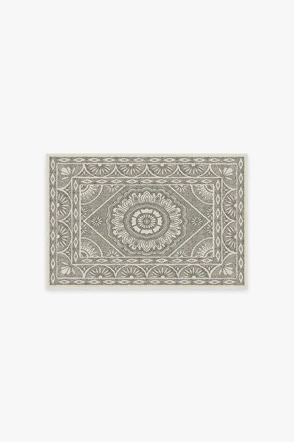 Area Rug Machine Washable - Black & White image