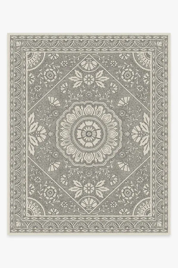 Area Rug Machine Washable - Black & White