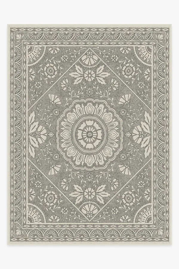 Area Rug Machine Washable - Black & White