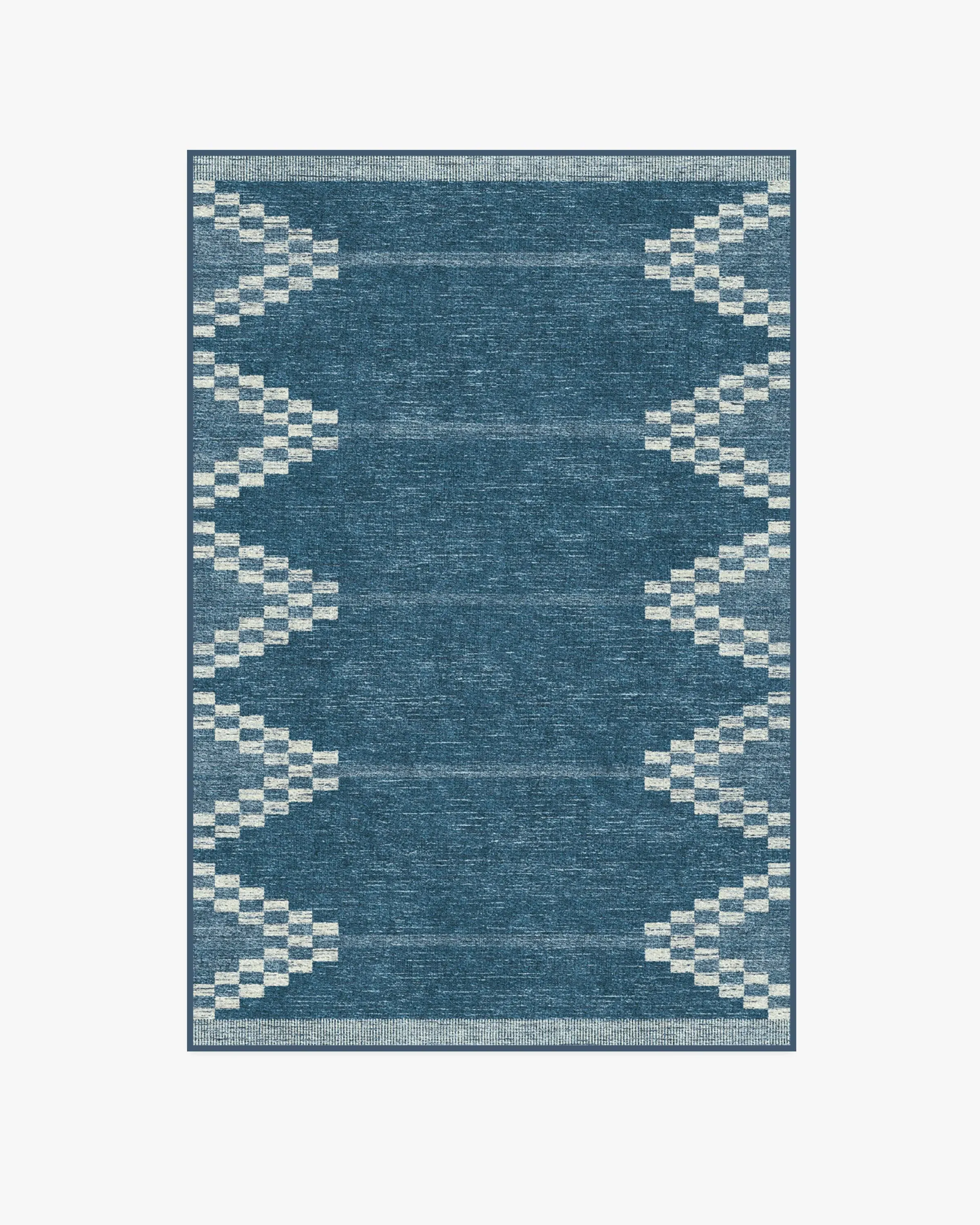 Area Rug Machine Washable - Blue