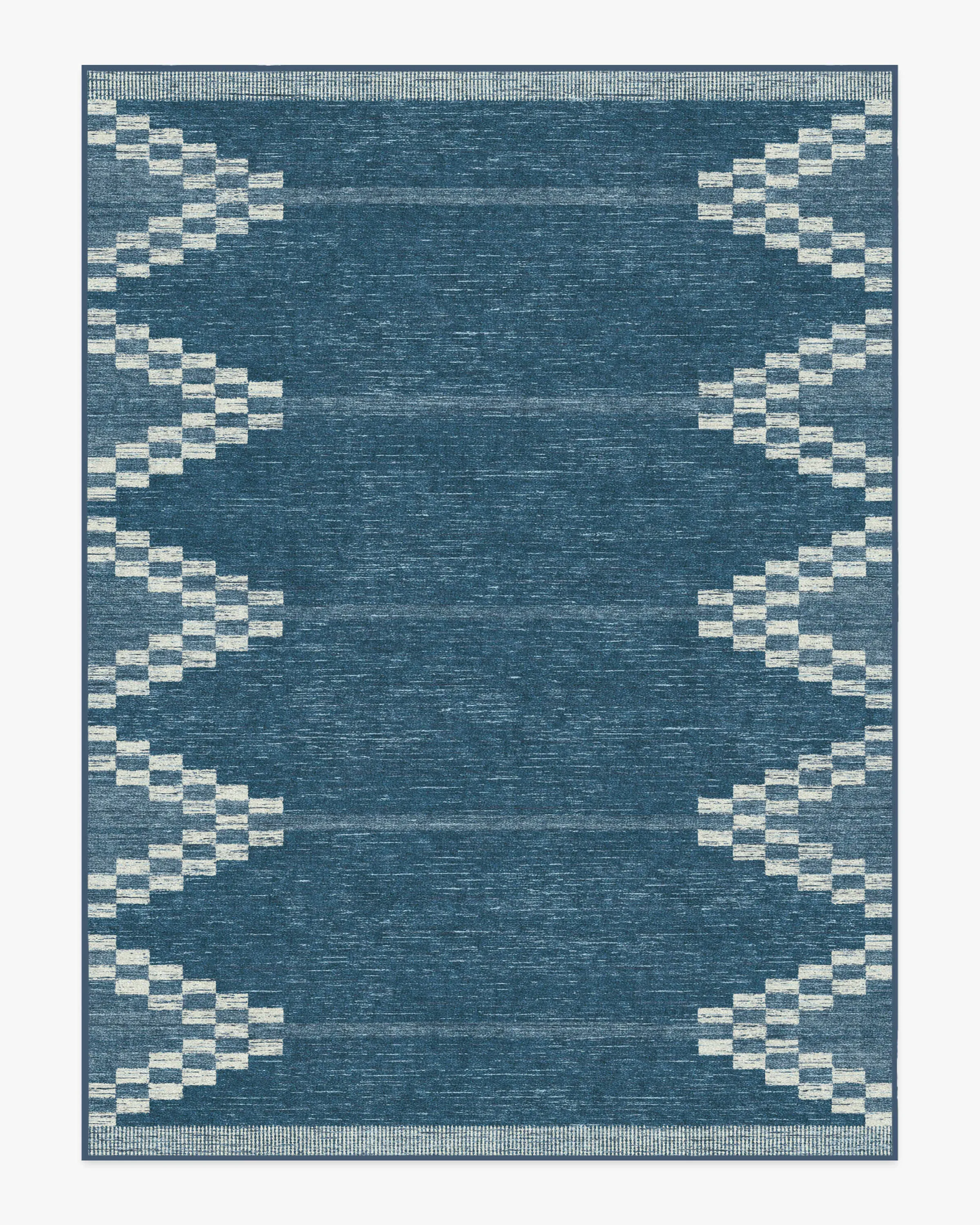 Area Rug Machine Washable - Blue