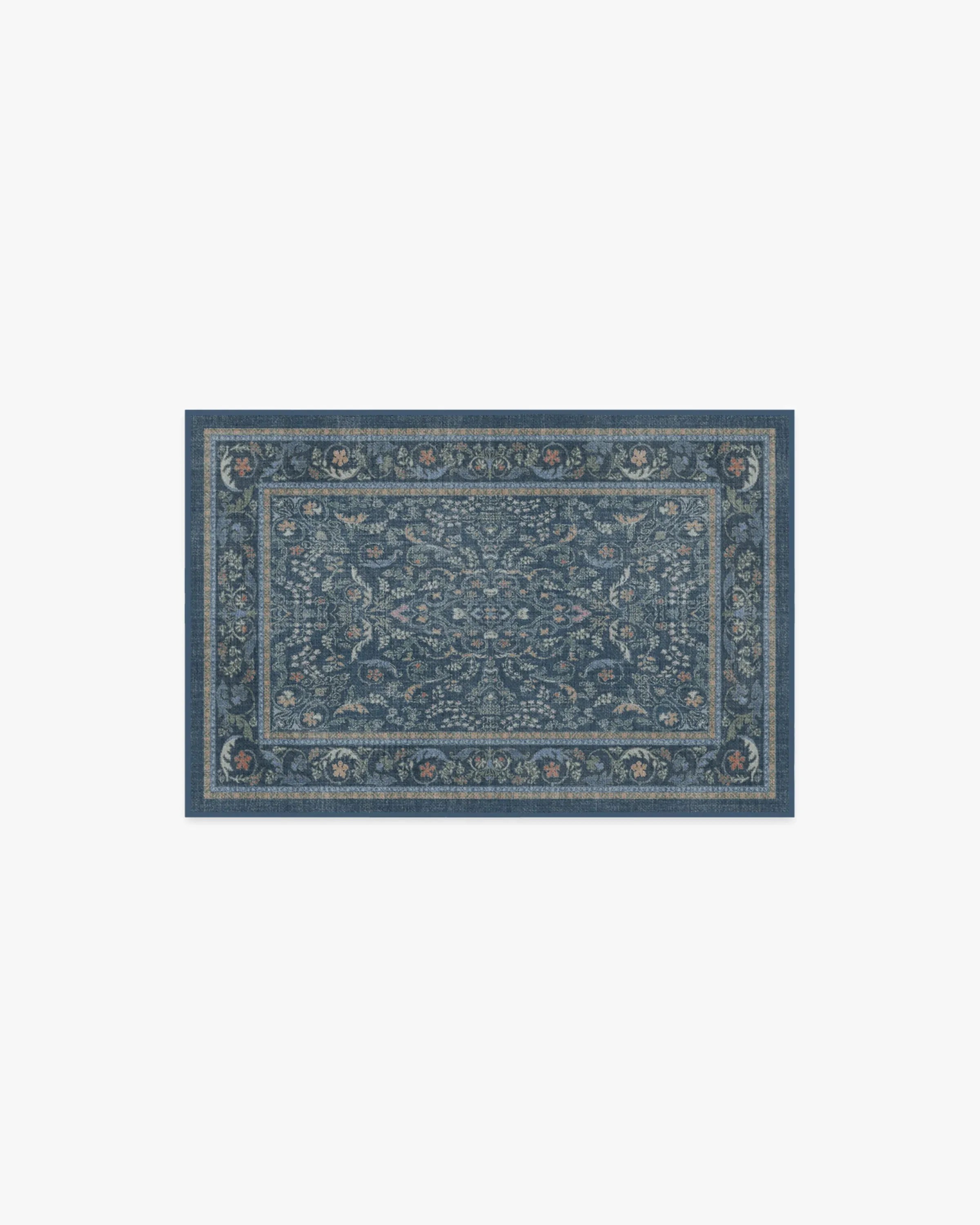 Area Rug Machine Washable - Blue image