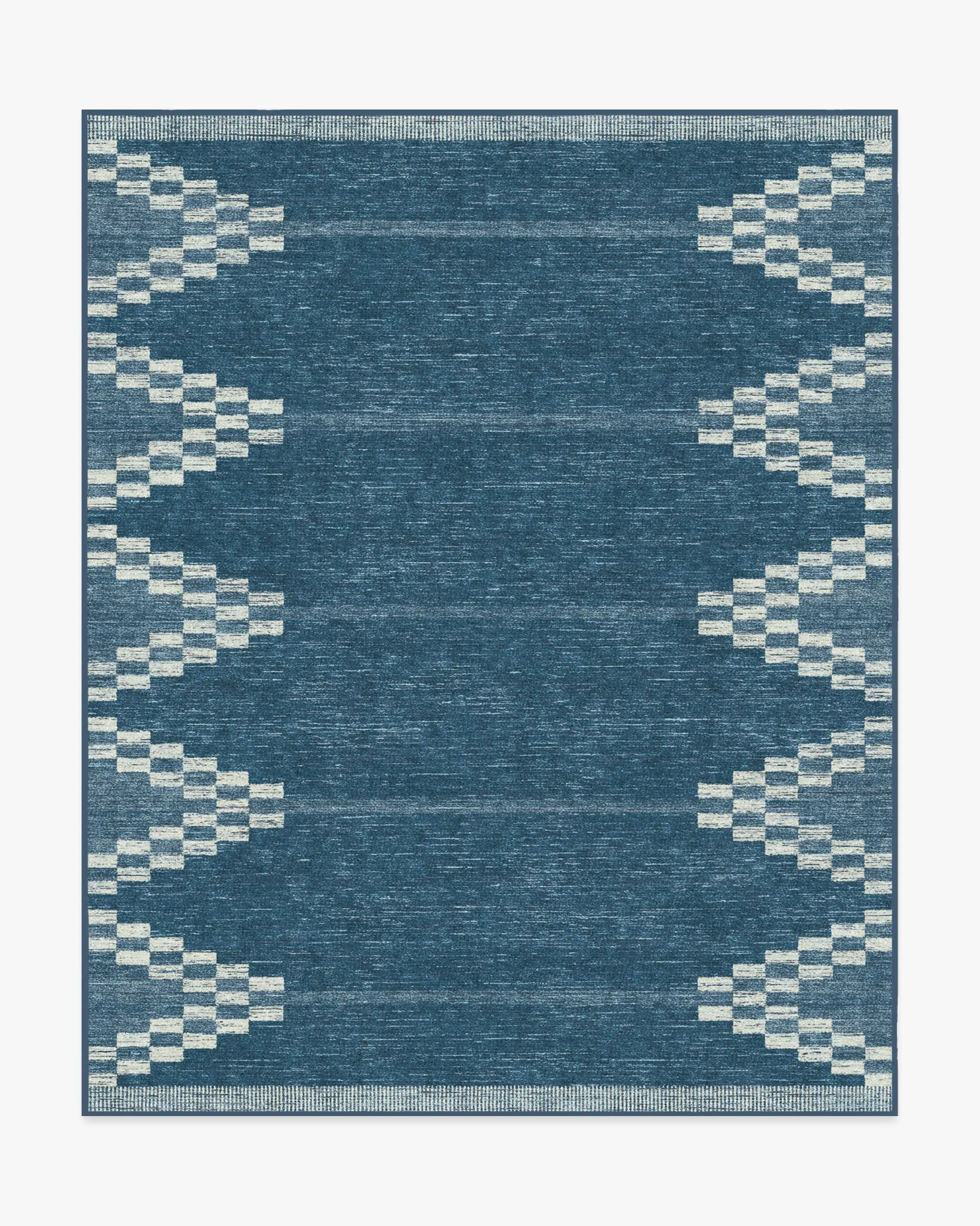 Area Rug Machine Washable - Blue