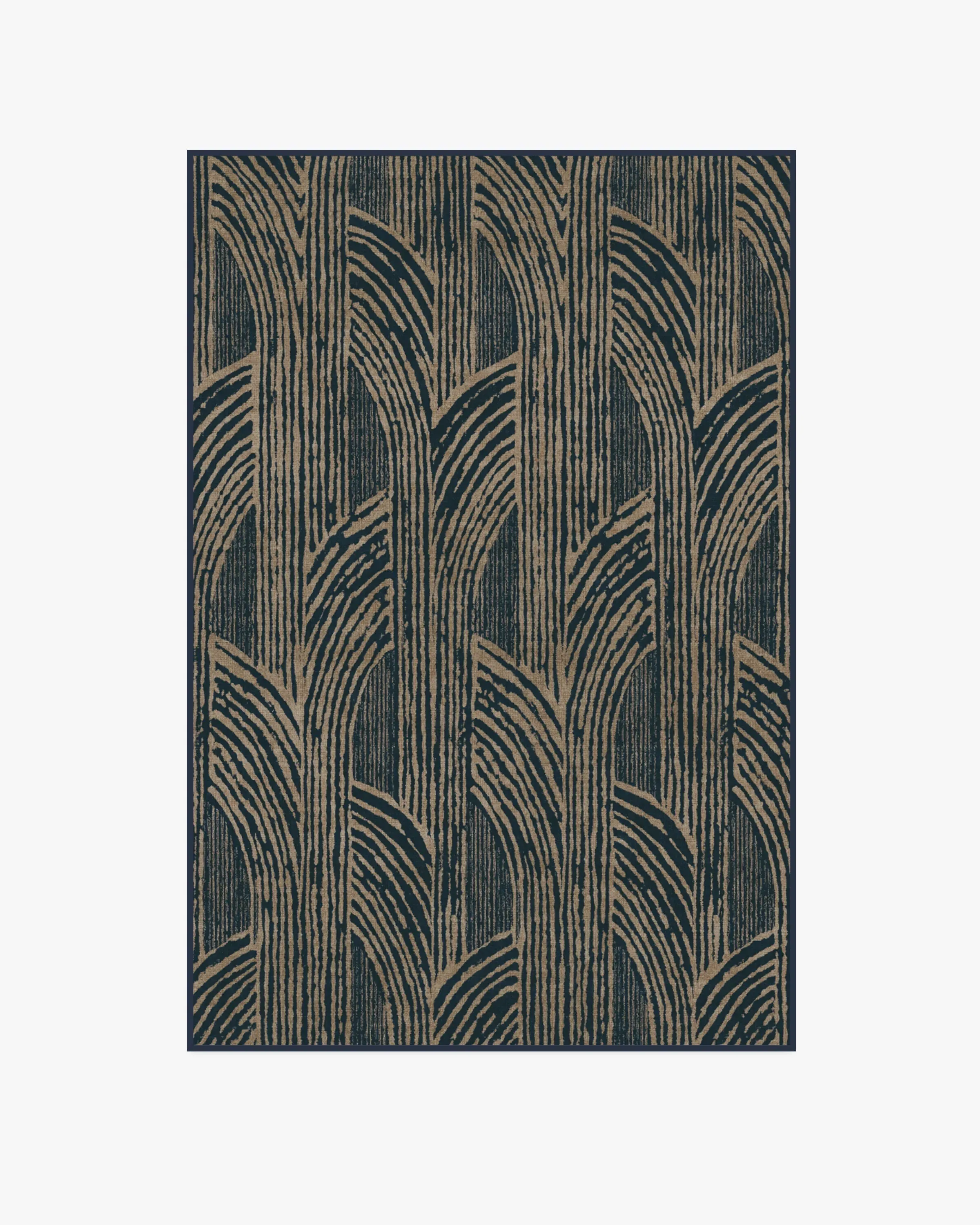 Area Rug Machine Washable - Blue