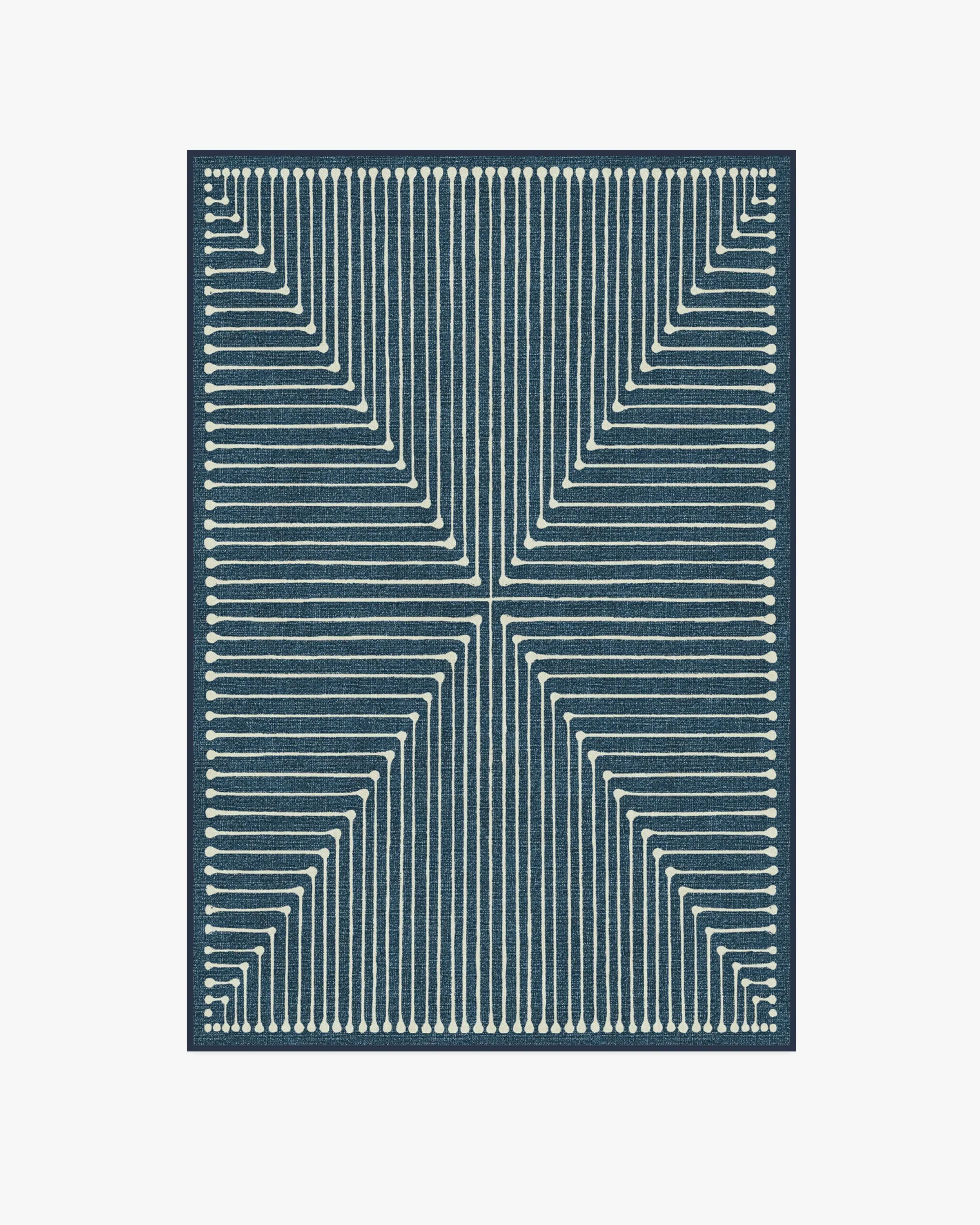 Area Rug Machine Washable - Blue, Chenille