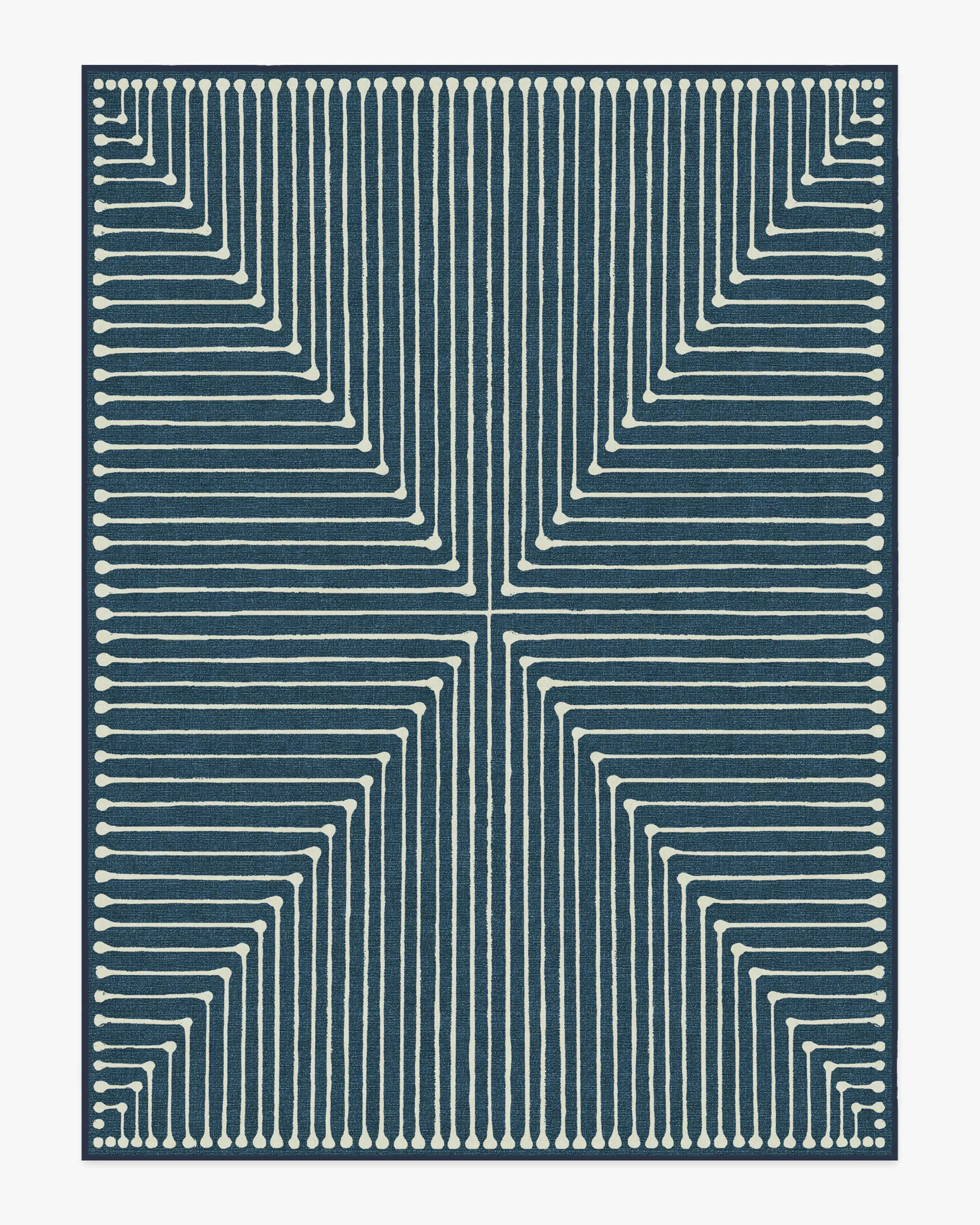 Area Rug Machine Washable - Blue, Chenille