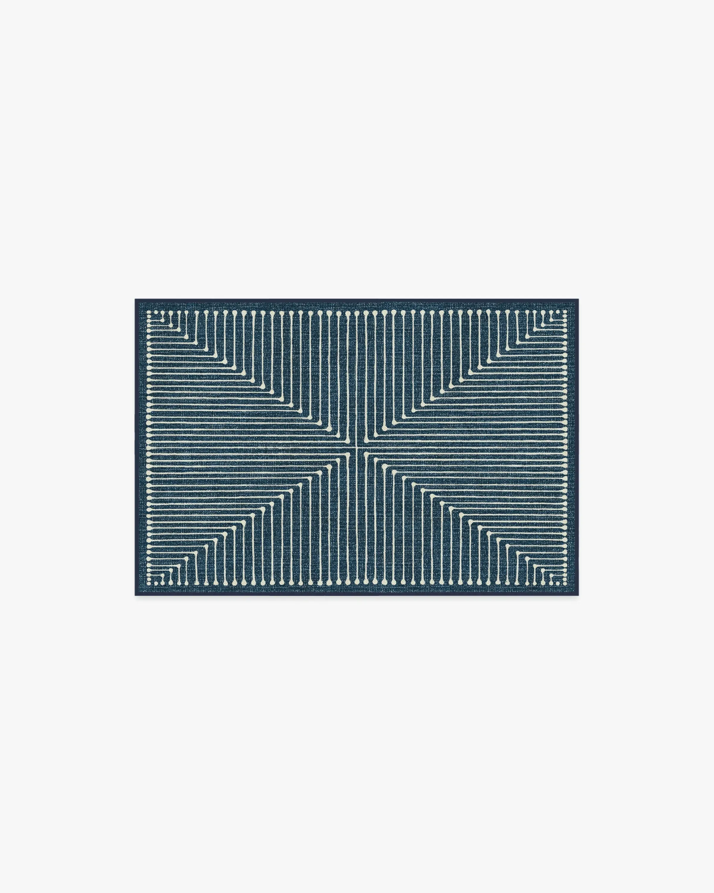Area Rug Machine Washable - Blue, Chenille image
