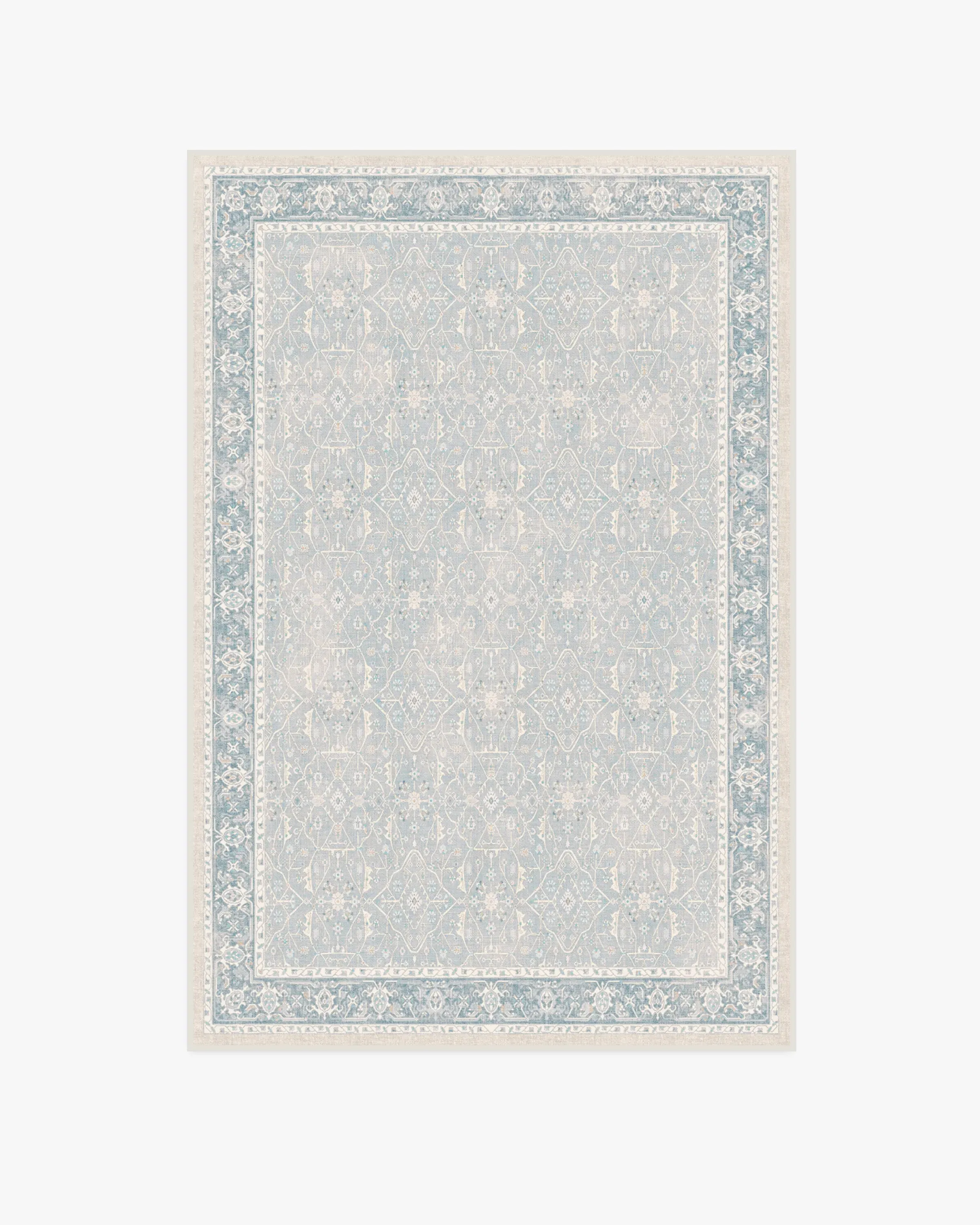 Area Rug Machine Washable - Blue, Chenille