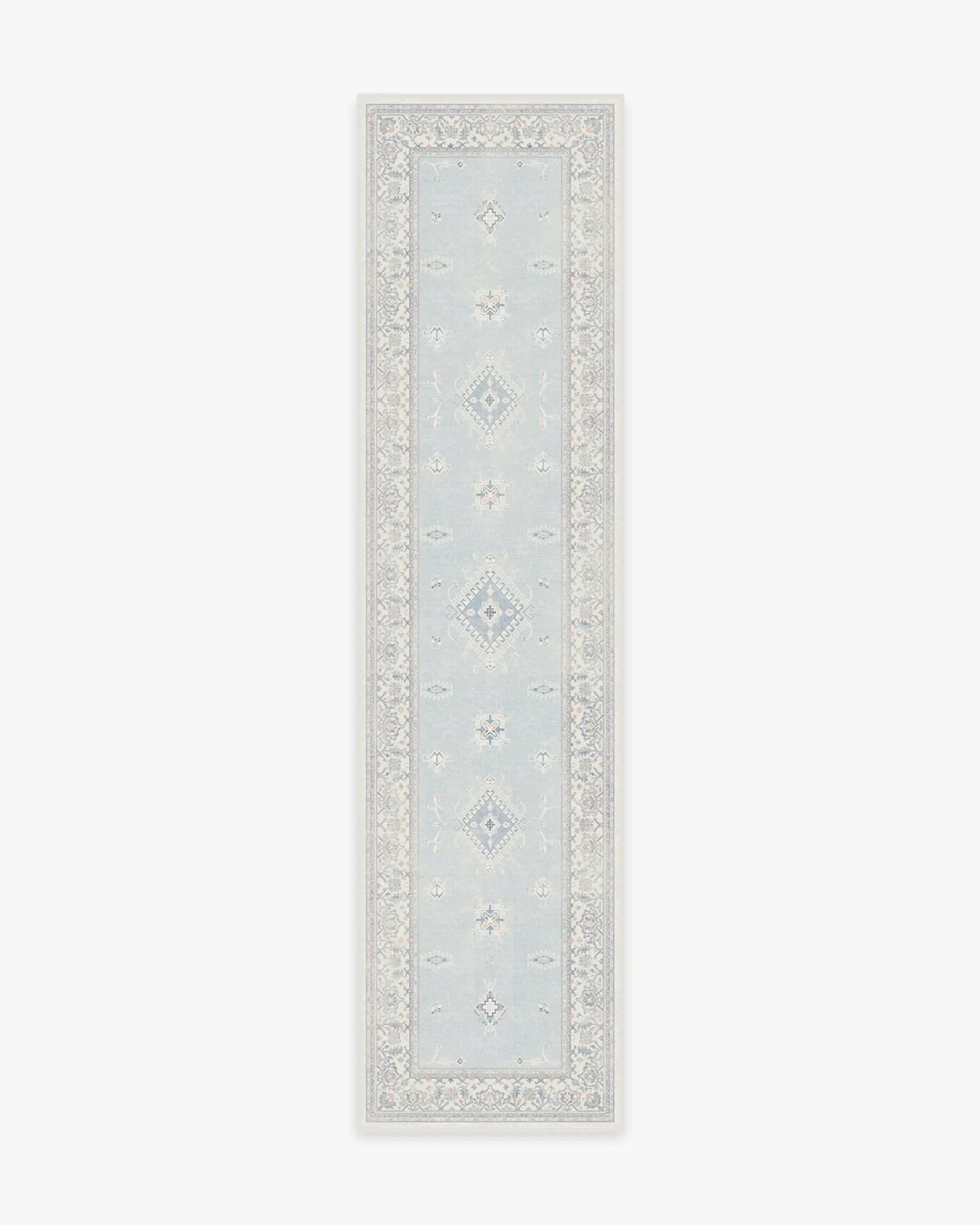 Area Rug Machine Washable - Blue, Chenille