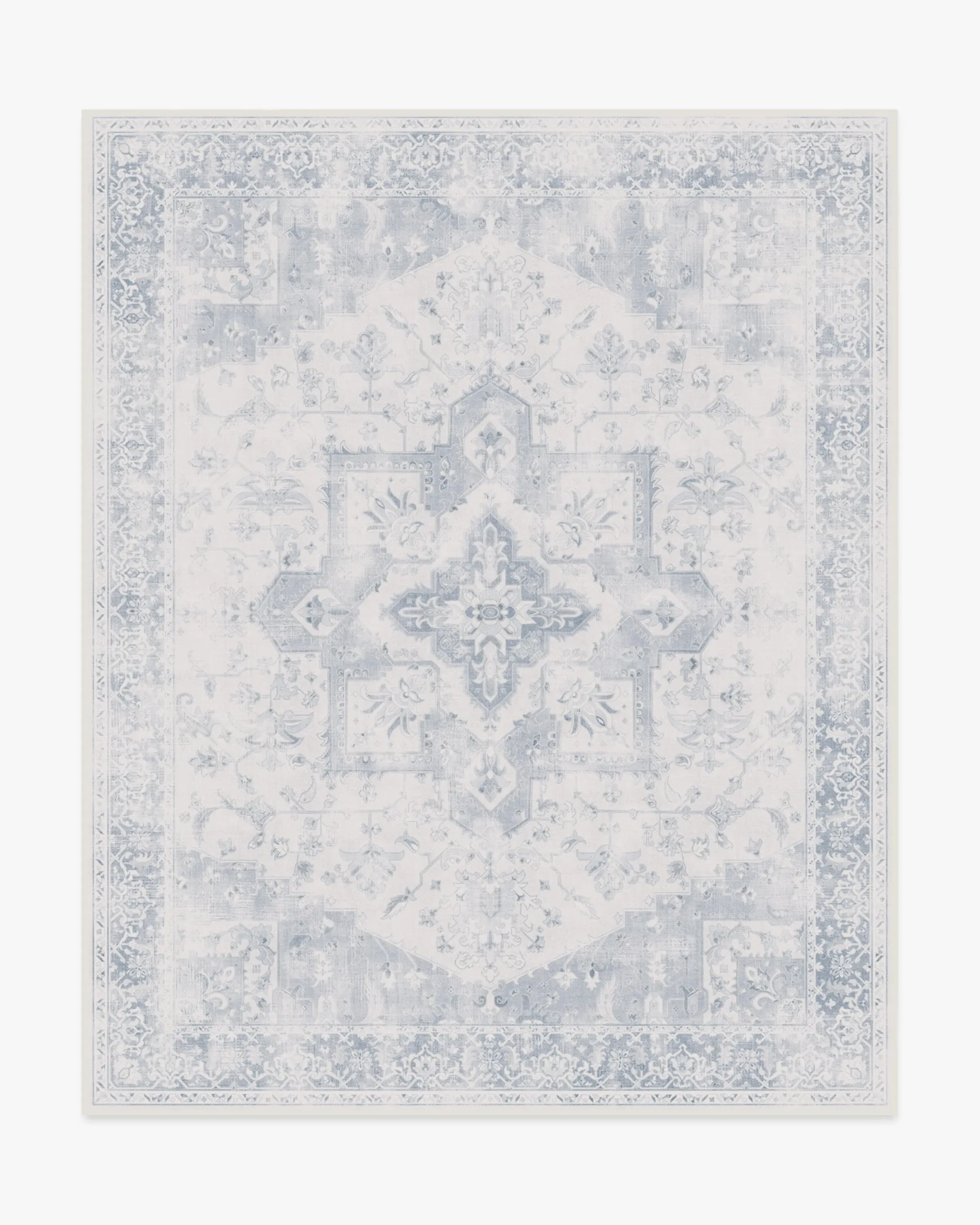 Area Rug Machine Washable - Blue, Chenille