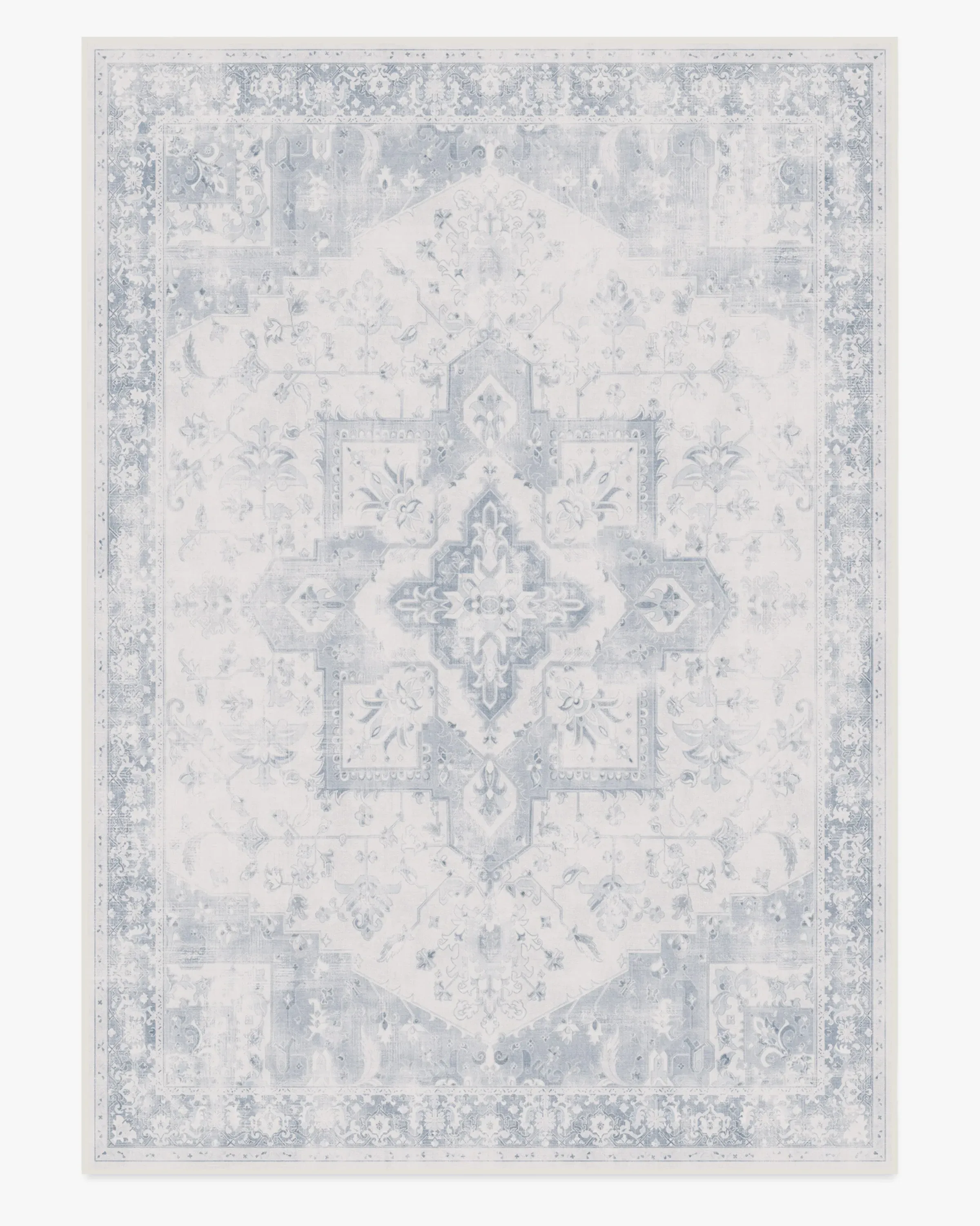 Area Rug Machine Washable - Blue, Chenille