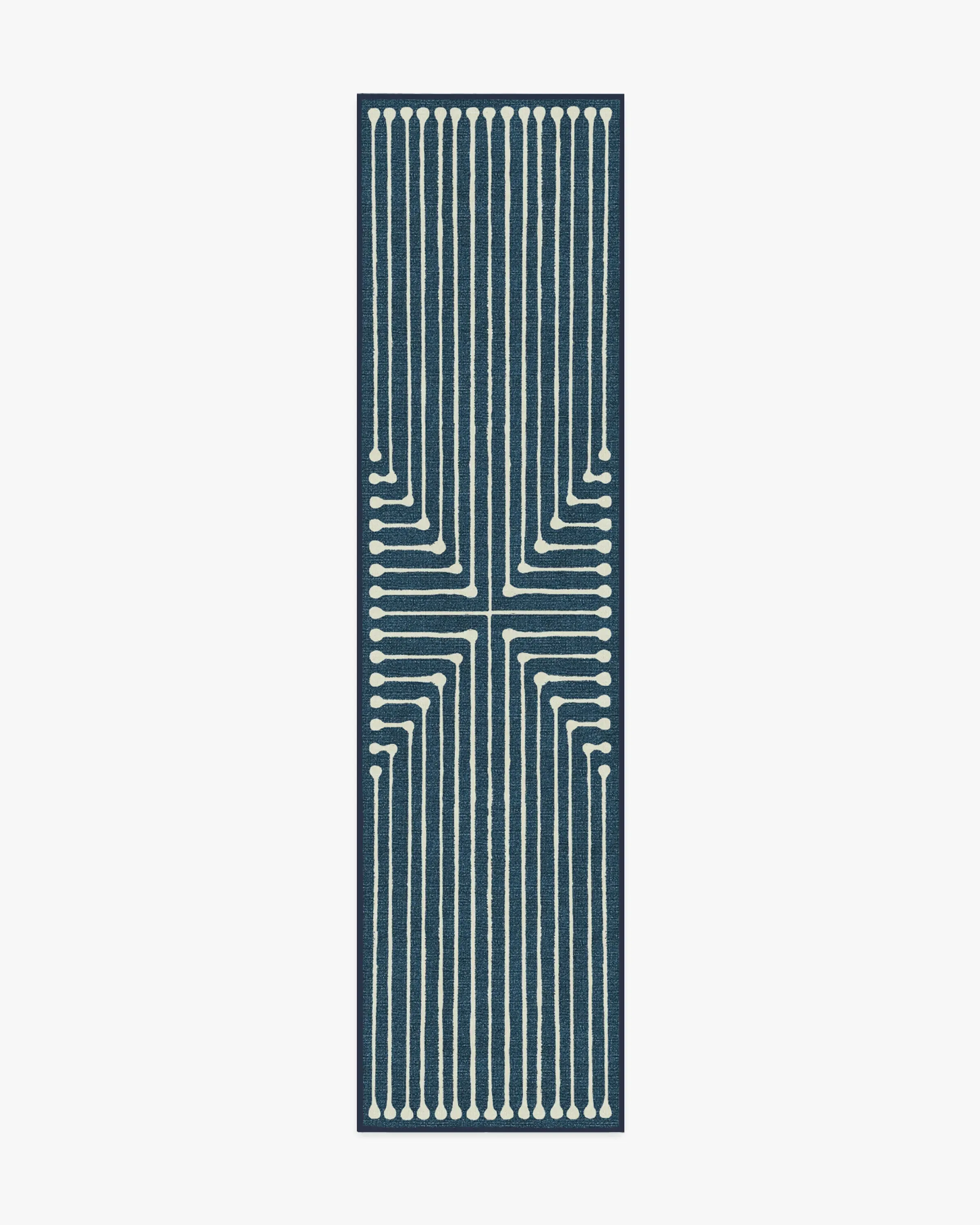 Area Rug Machine Washable - Blue, Chenille