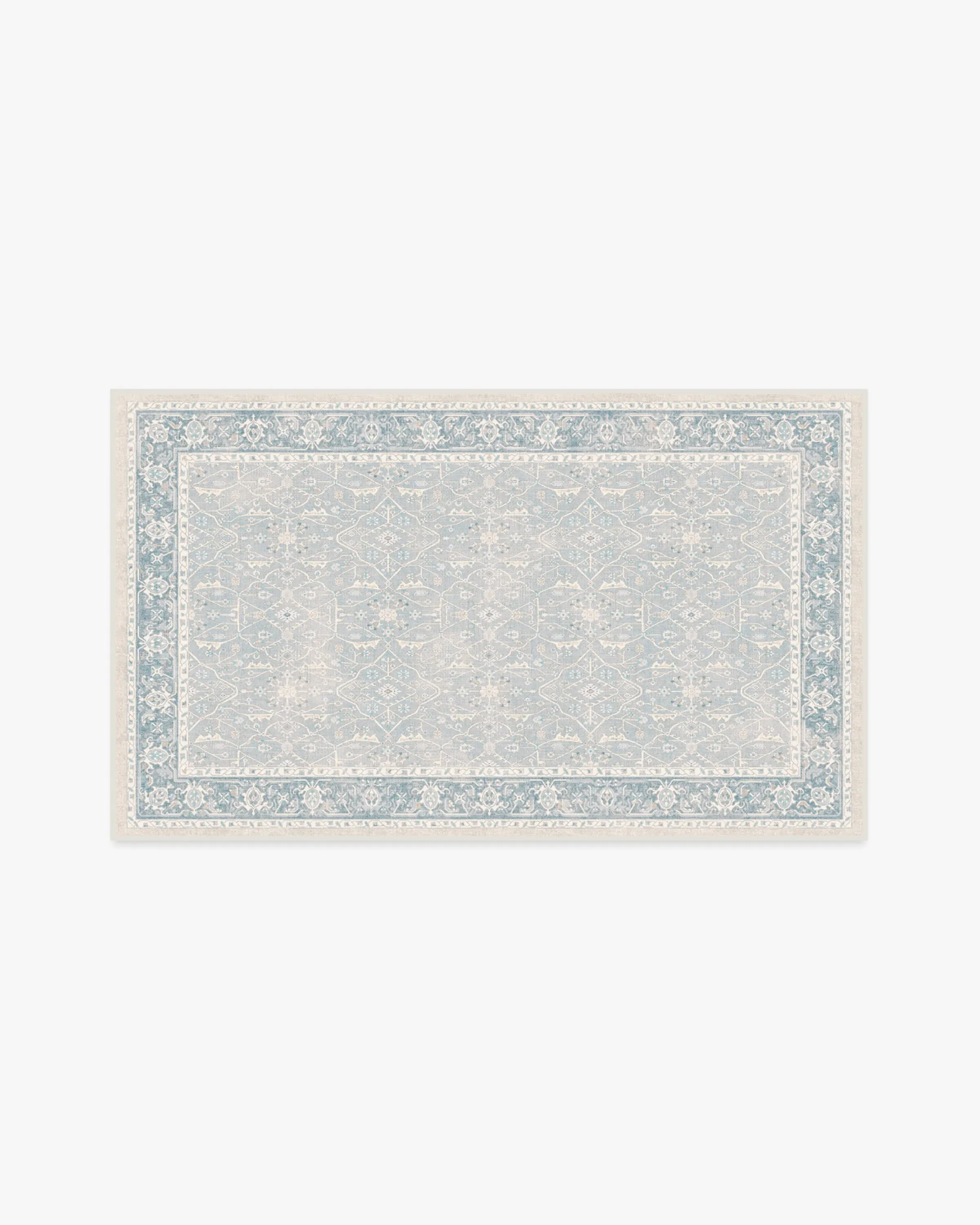 Area Rug Machine Washable - Blue, Chenille