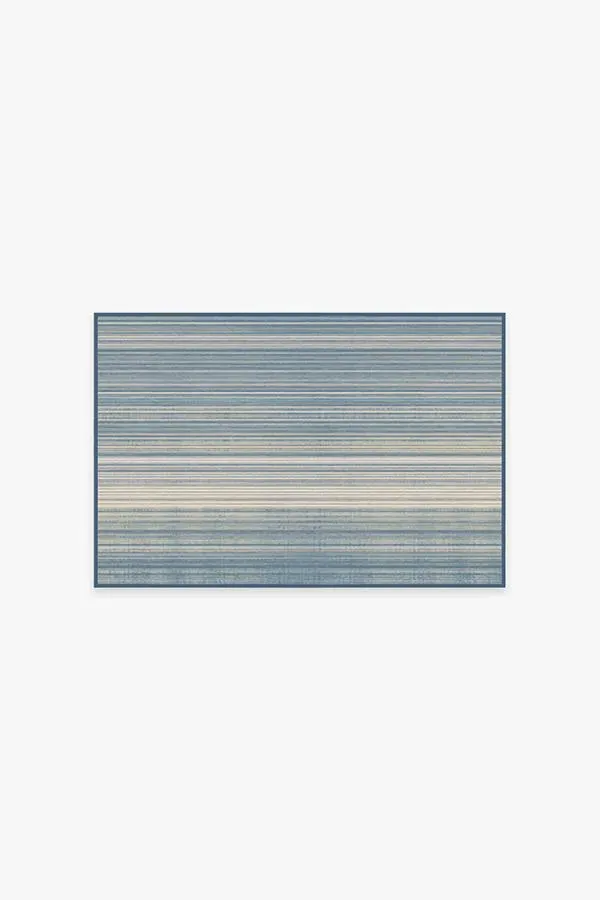 Area Rug Machine Washable - Blue, Flatwoven image