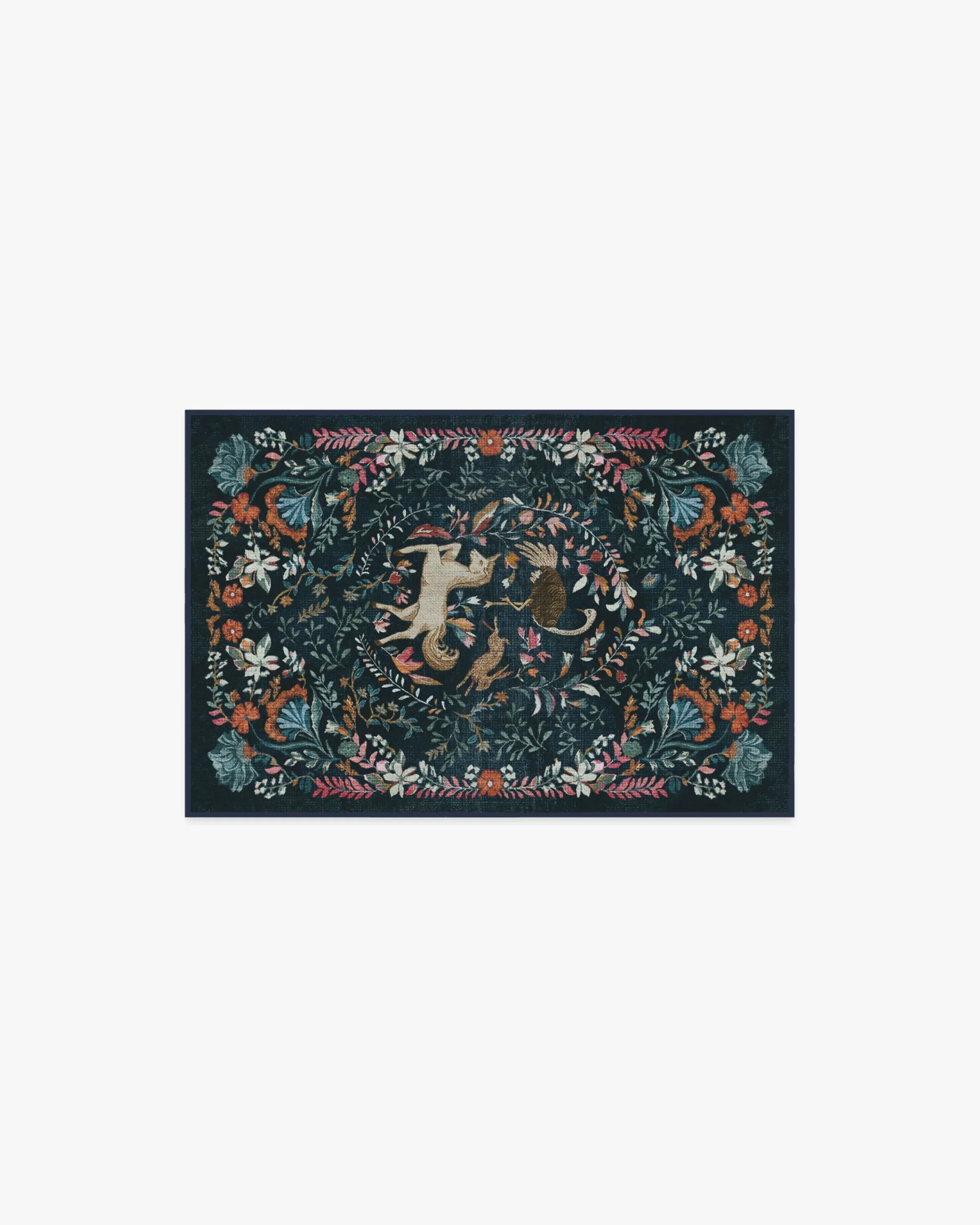 Area Rug Machine Washable - Blue, Flatwoven image