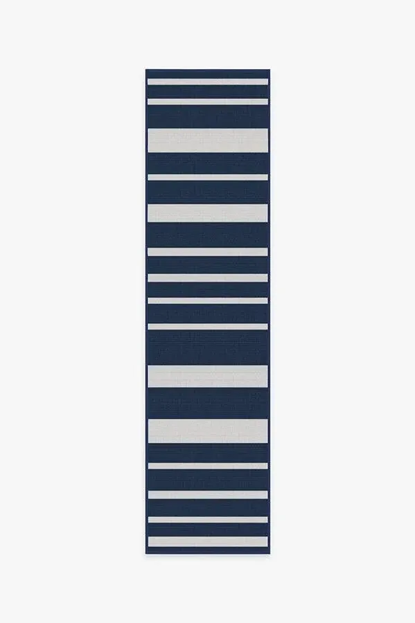 Area Rug Machine Washable - Blue Stripe