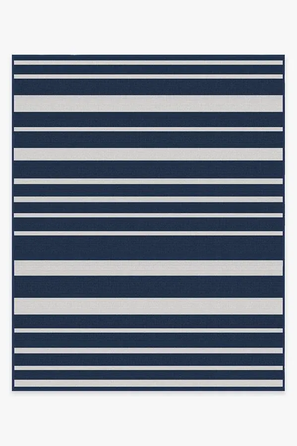 Area Rug Machine Washable - Blue Stripe