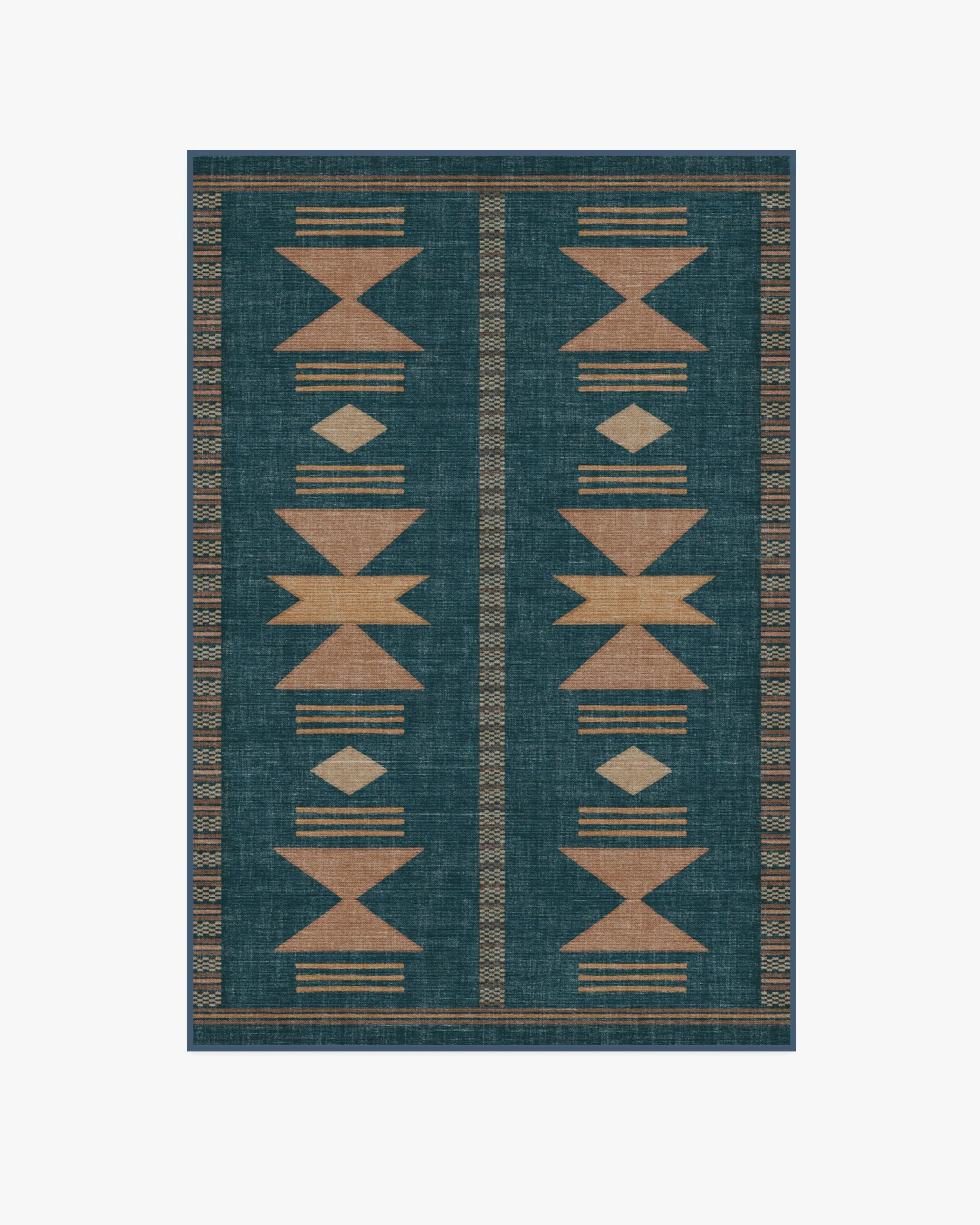 Area Rug Machine Washable - Blue