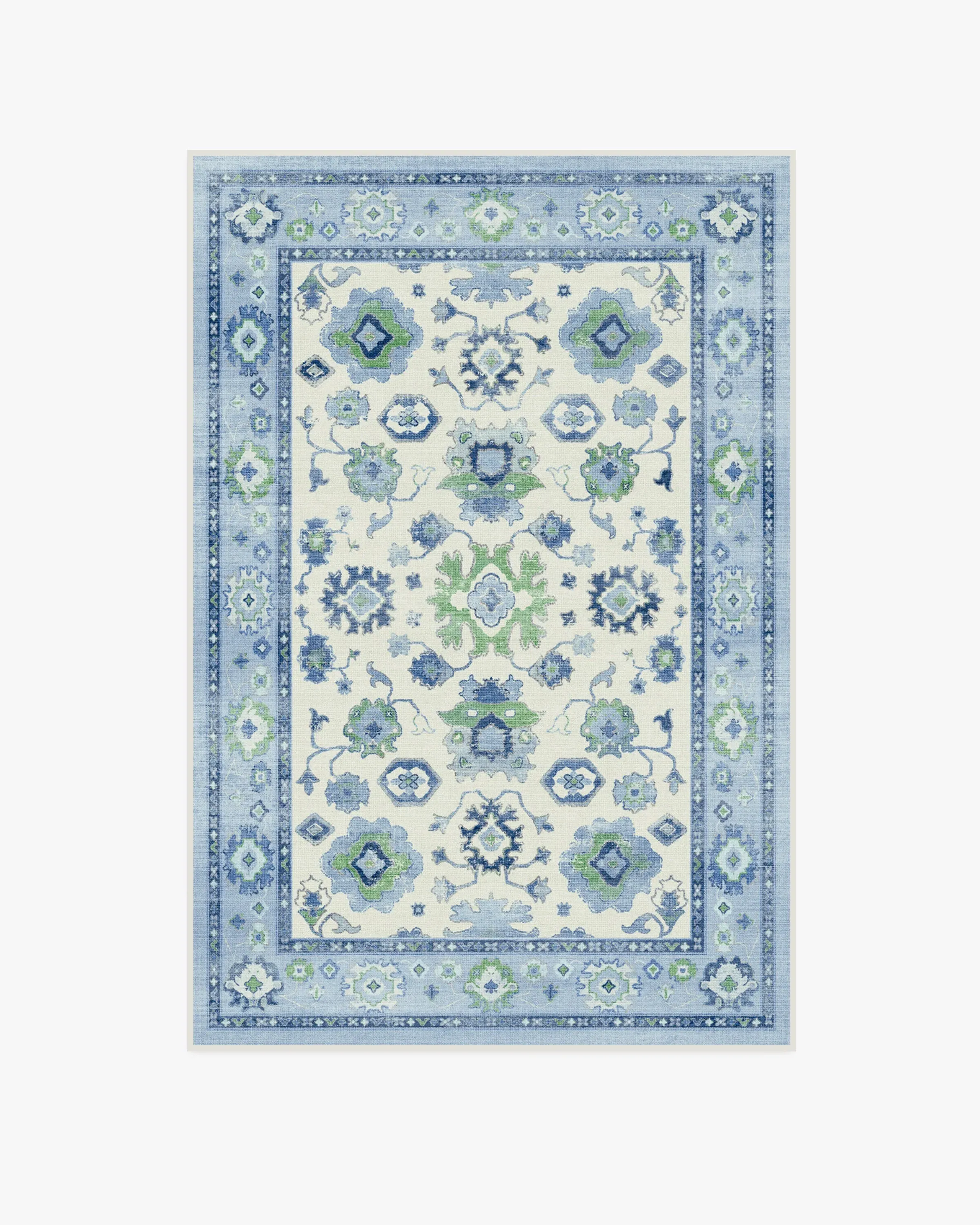 Area Rug Machine Washable - Blue