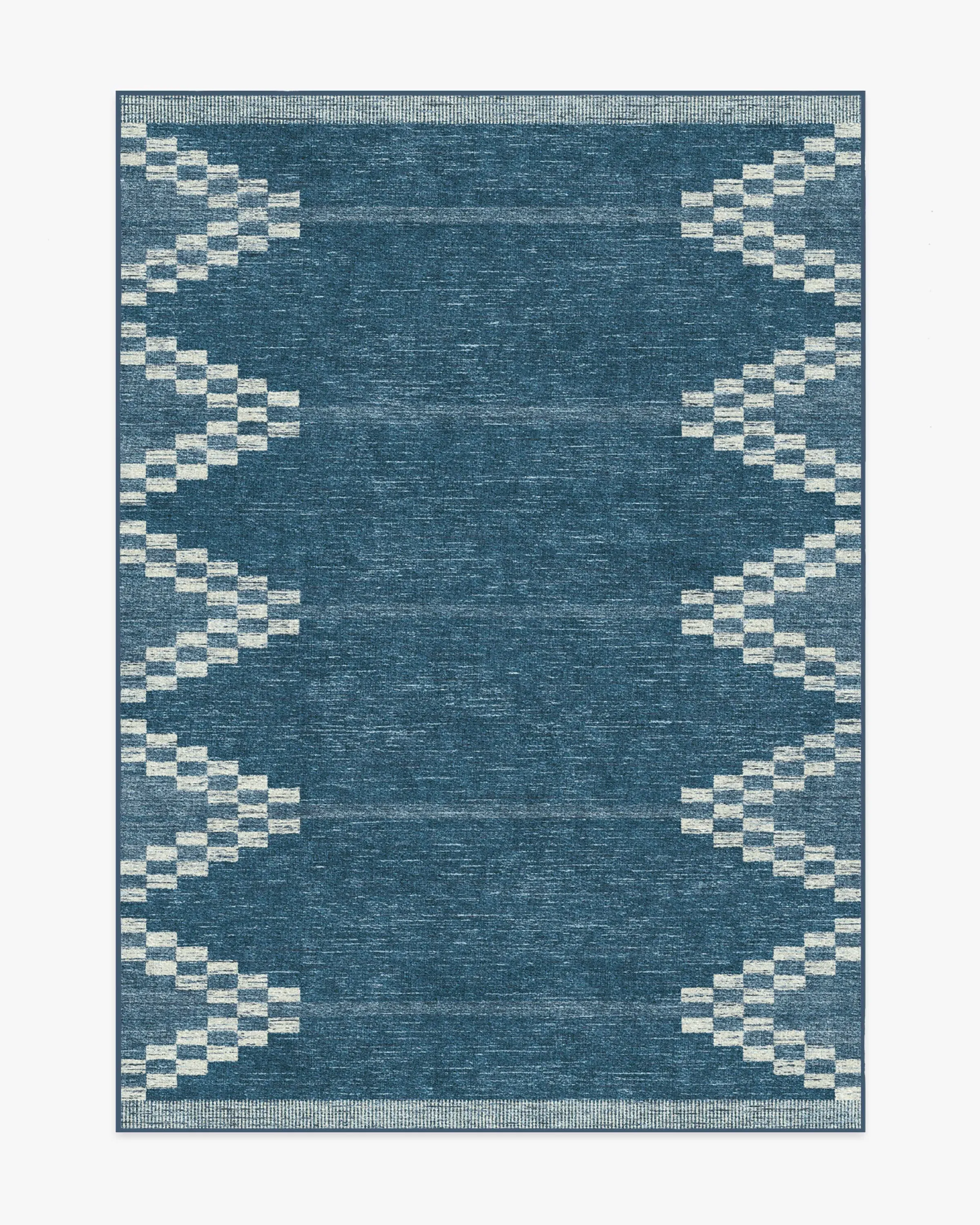 Area Rug Machine Washable - Blue