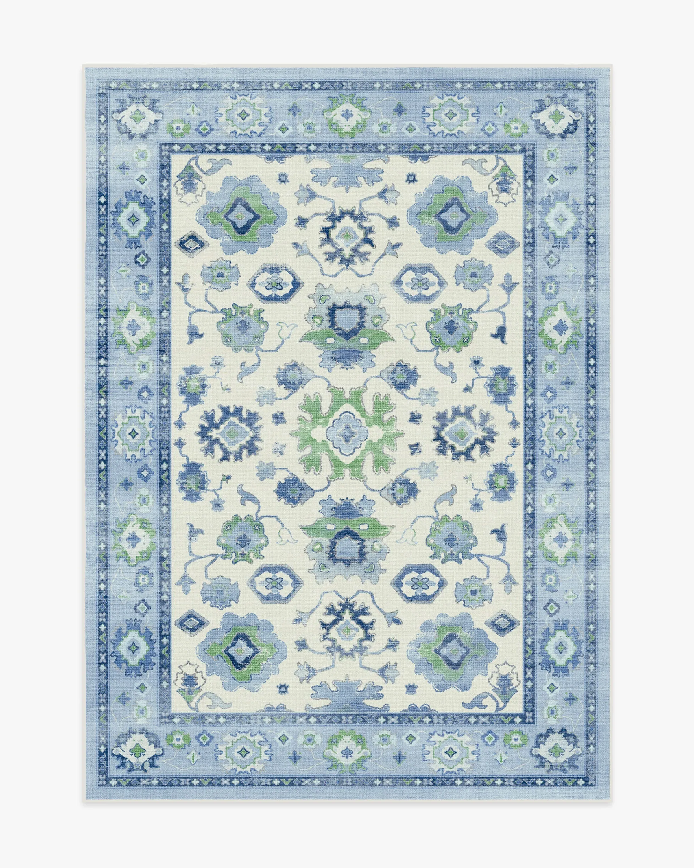 Area Rug Machine Washable - Blue