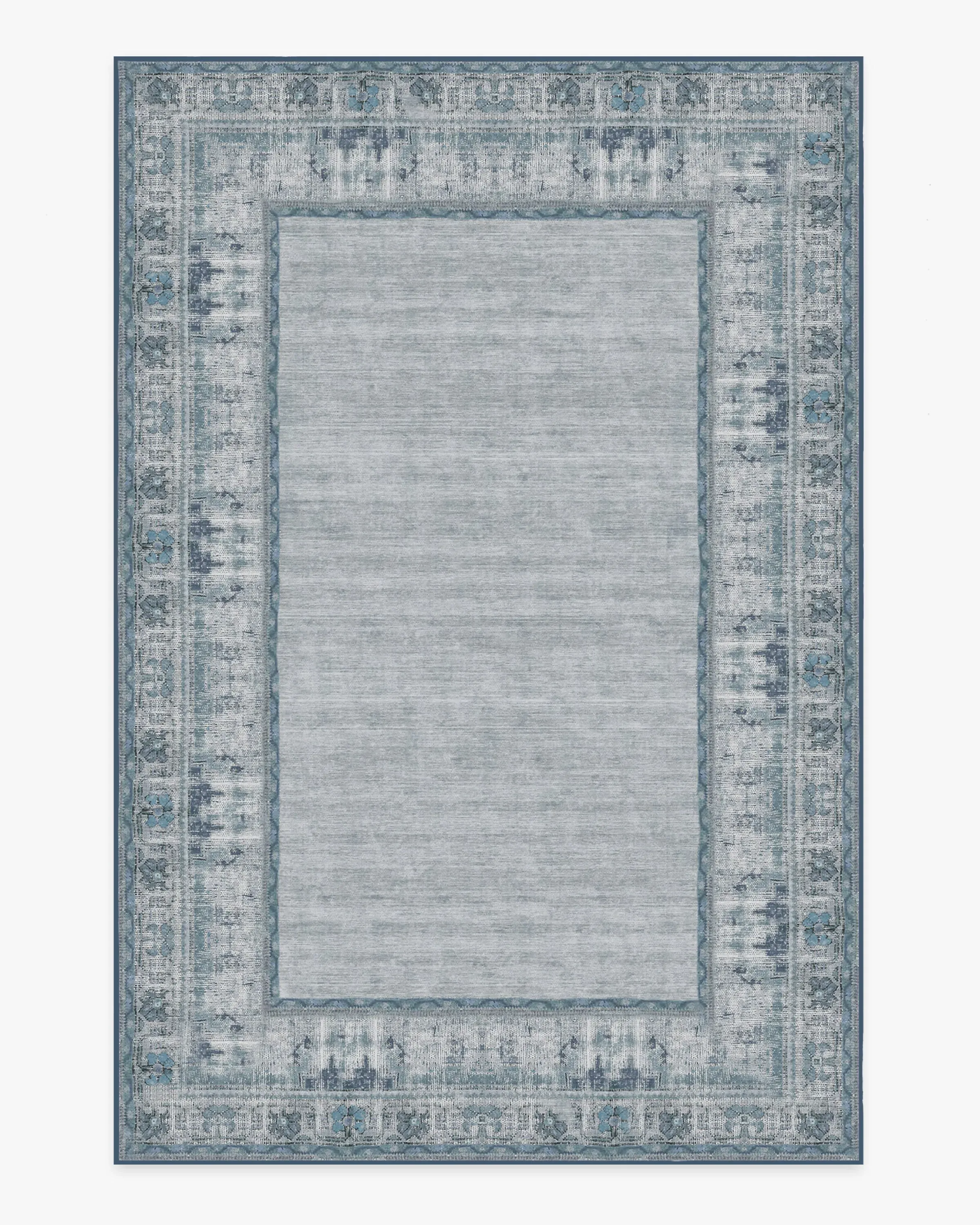 Area Rug Machine Washable - Blue