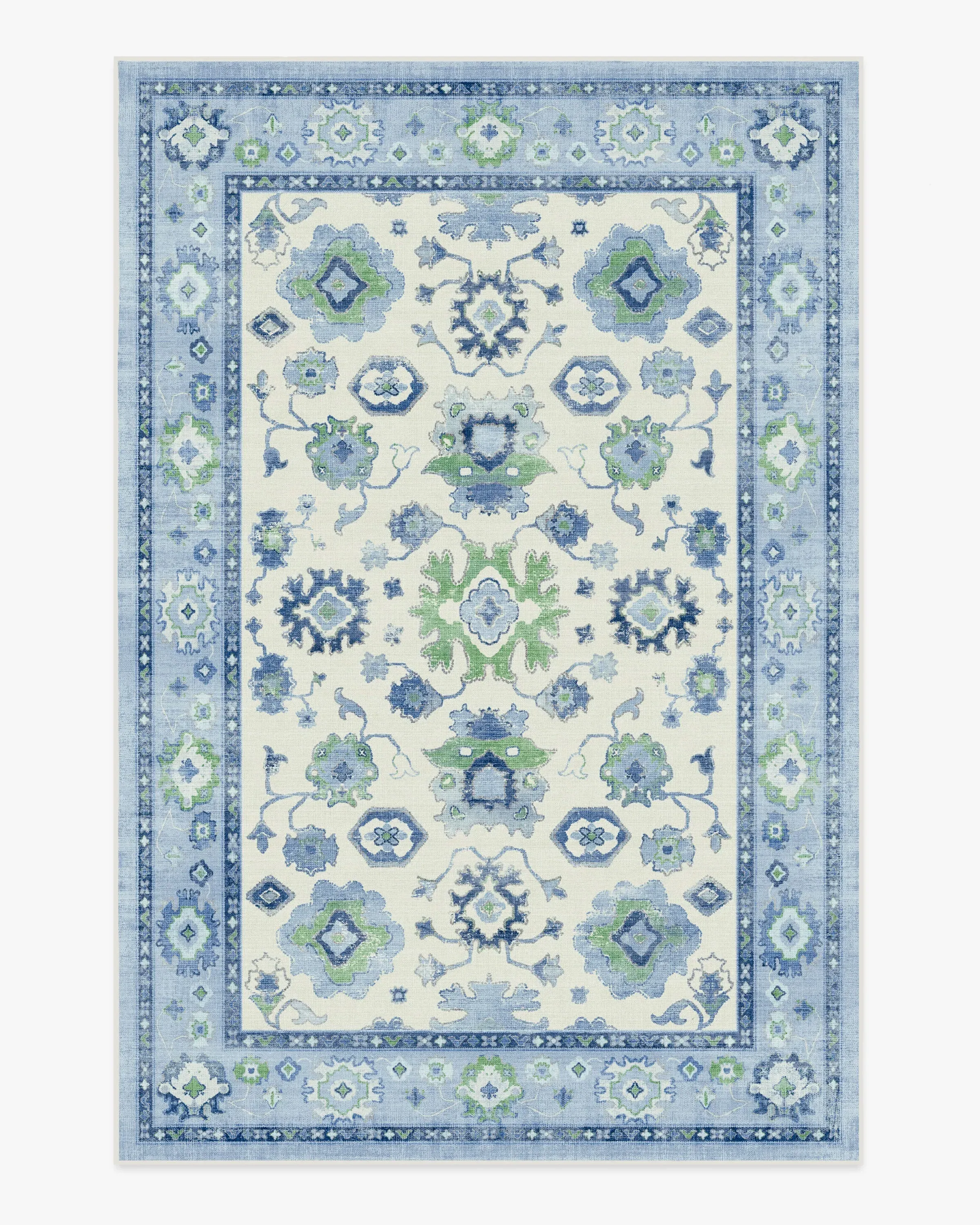 Area Rug Machine Washable - Blue