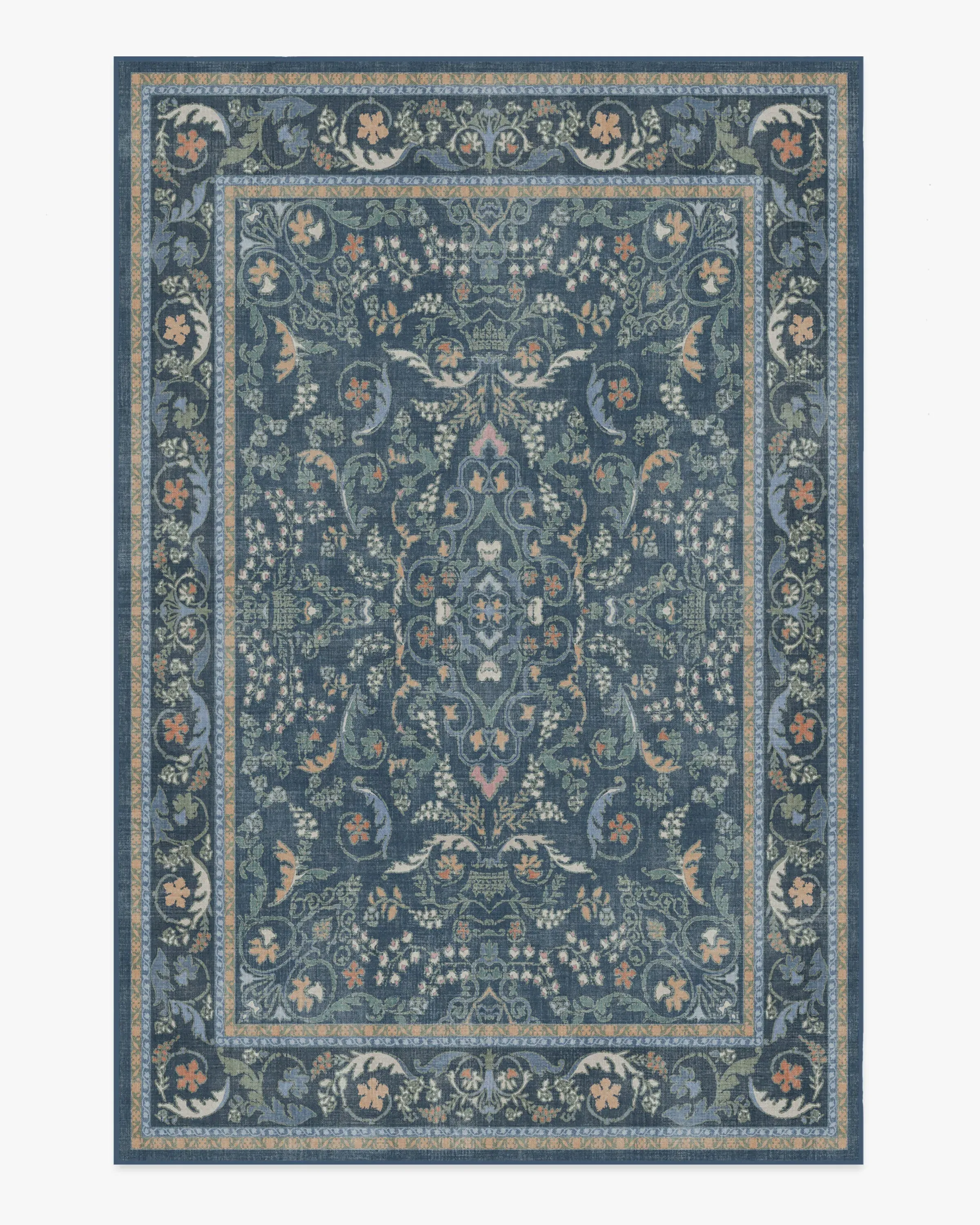Area Rug Machine Washable - Blue