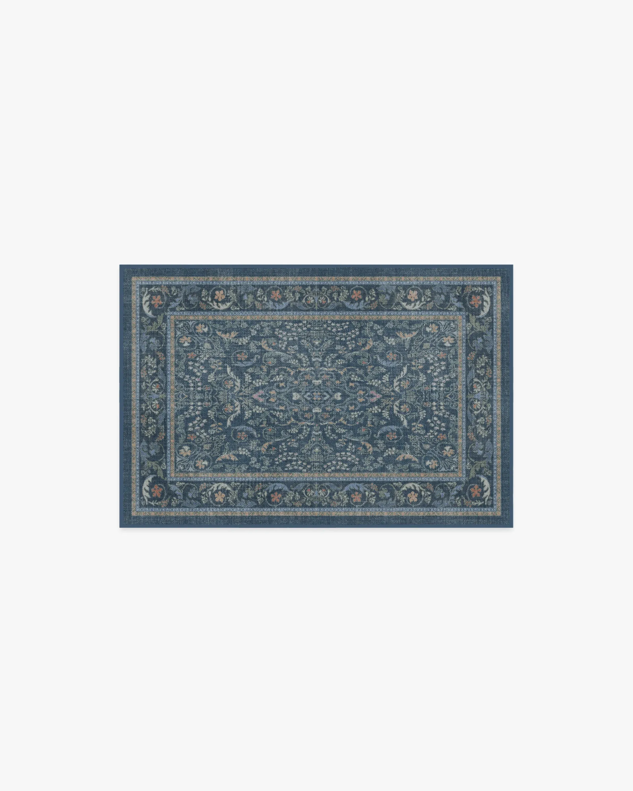 Area Rug Machine Washable - Blue image