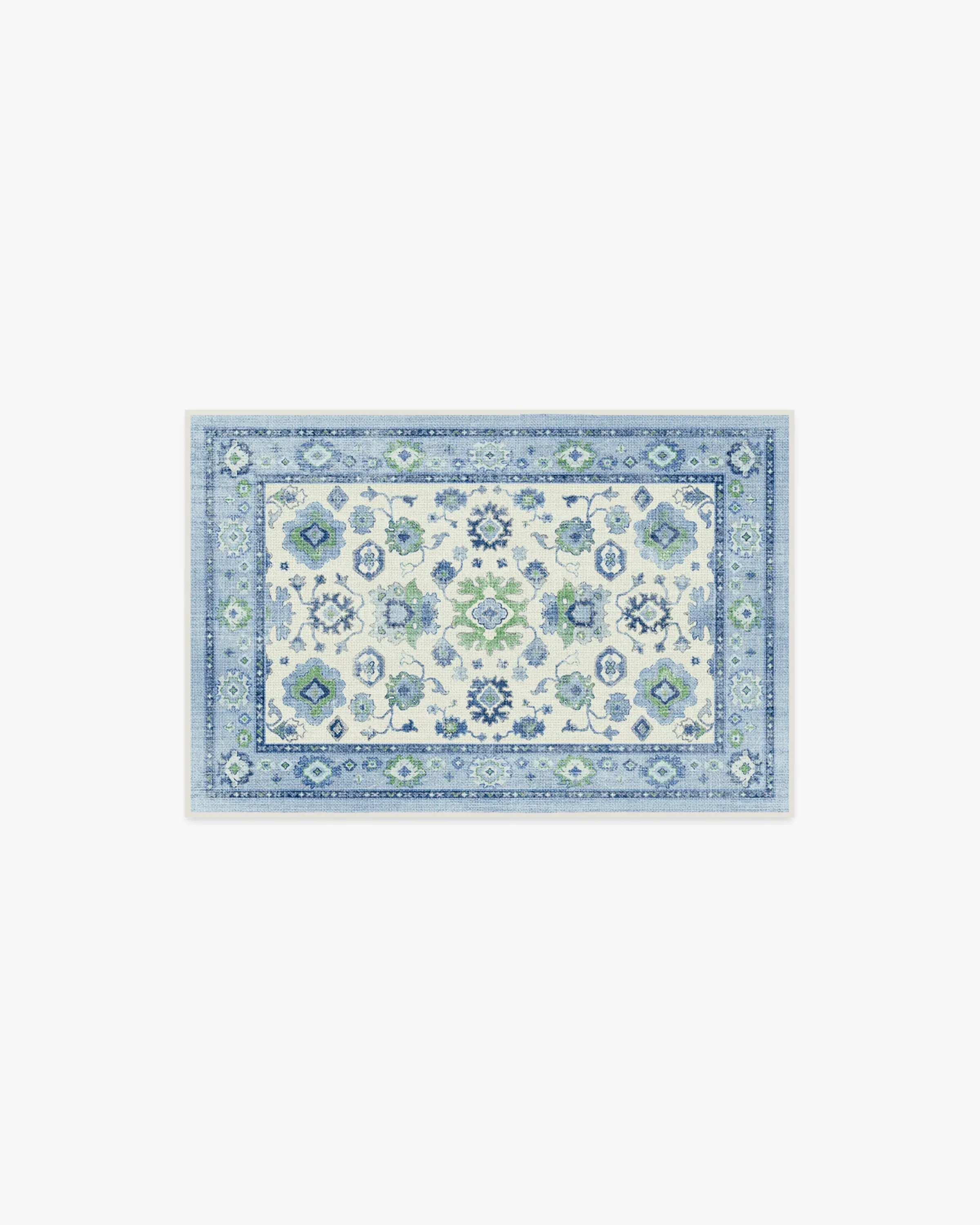 Area Rug Machine Washable - Blue image
