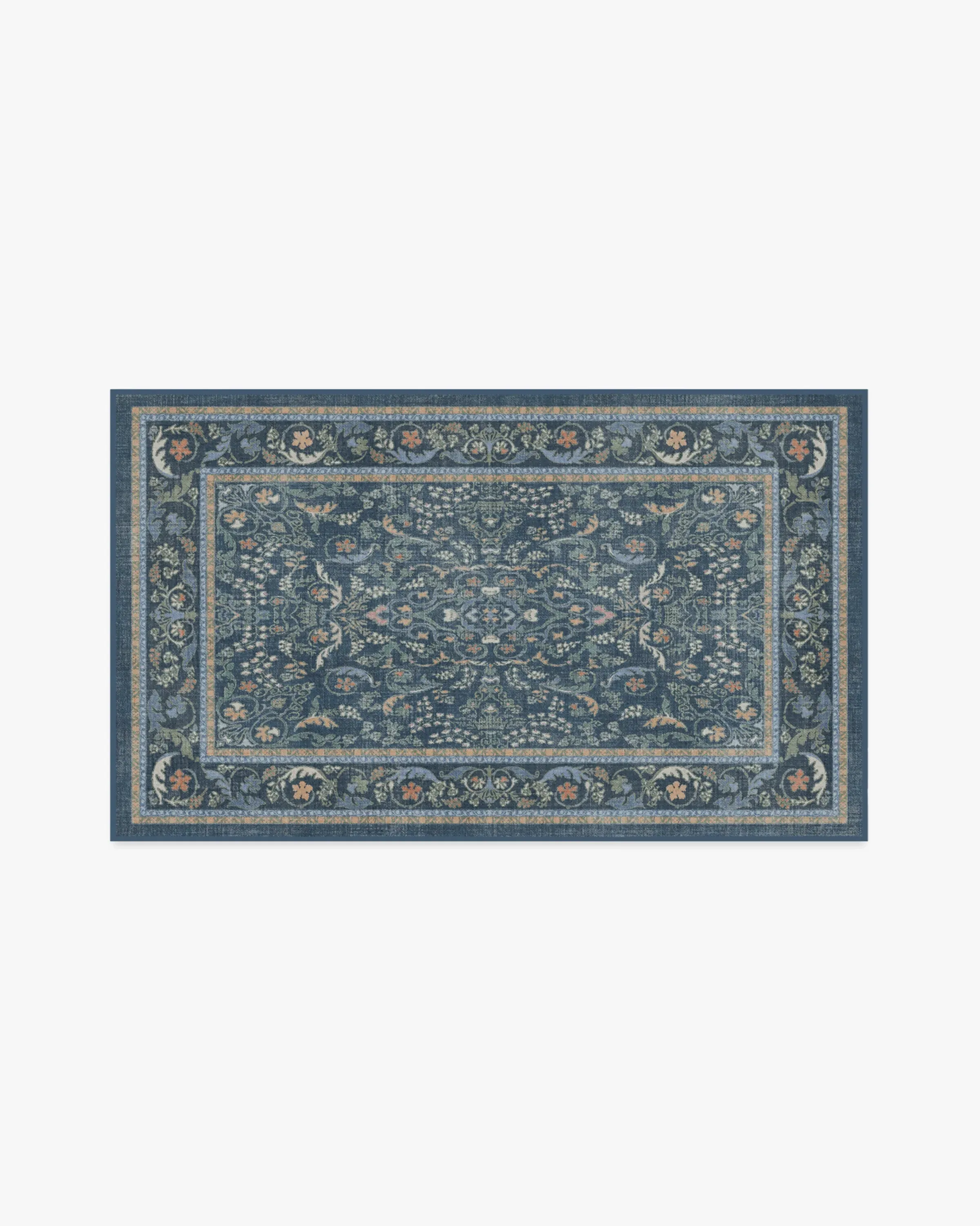 Area Rug Machine Washable - Blue