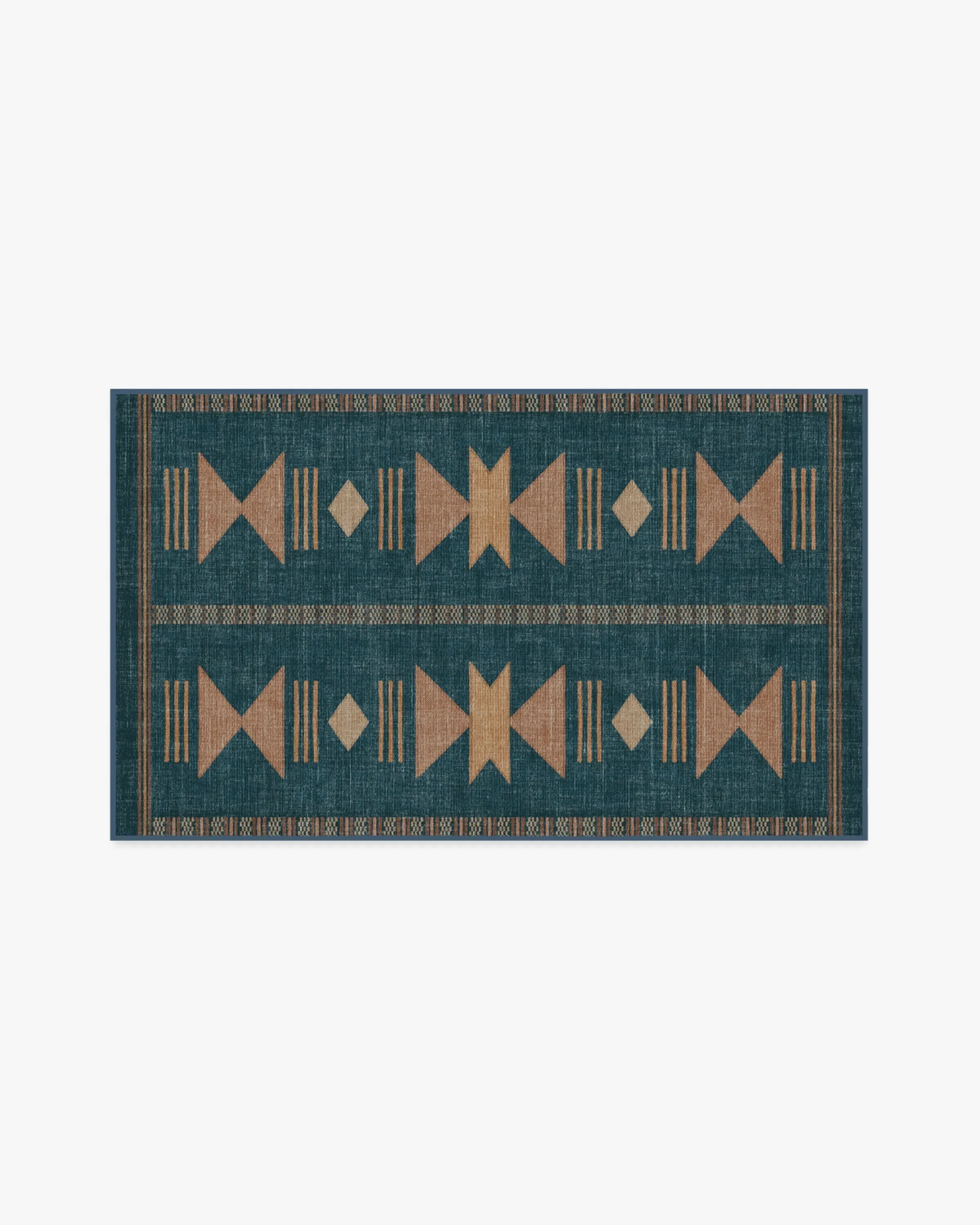 Area Rug Machine Washable - Blue