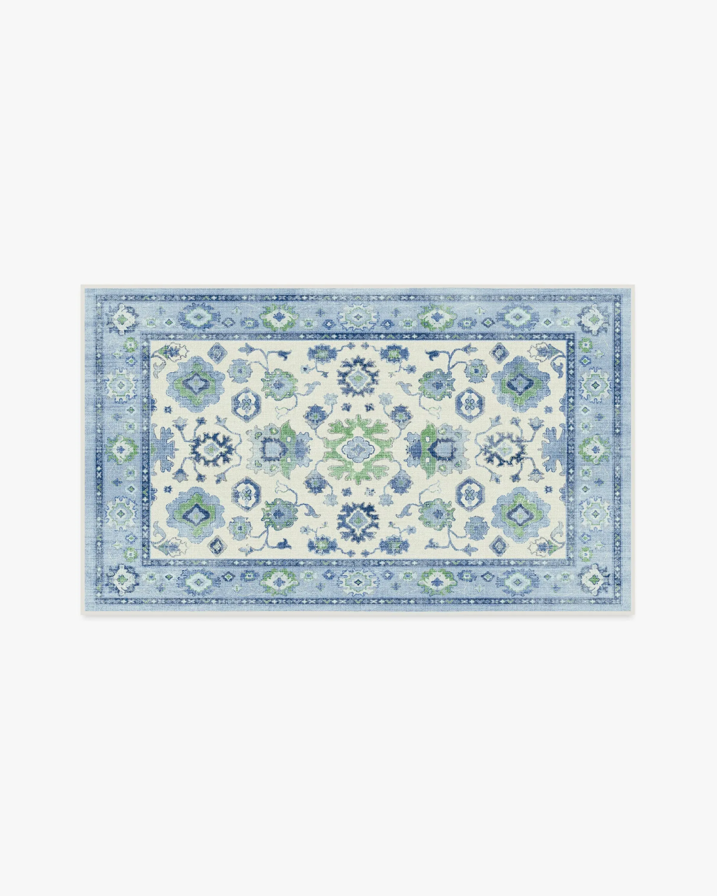 Area Rug Machine Washable - Blue