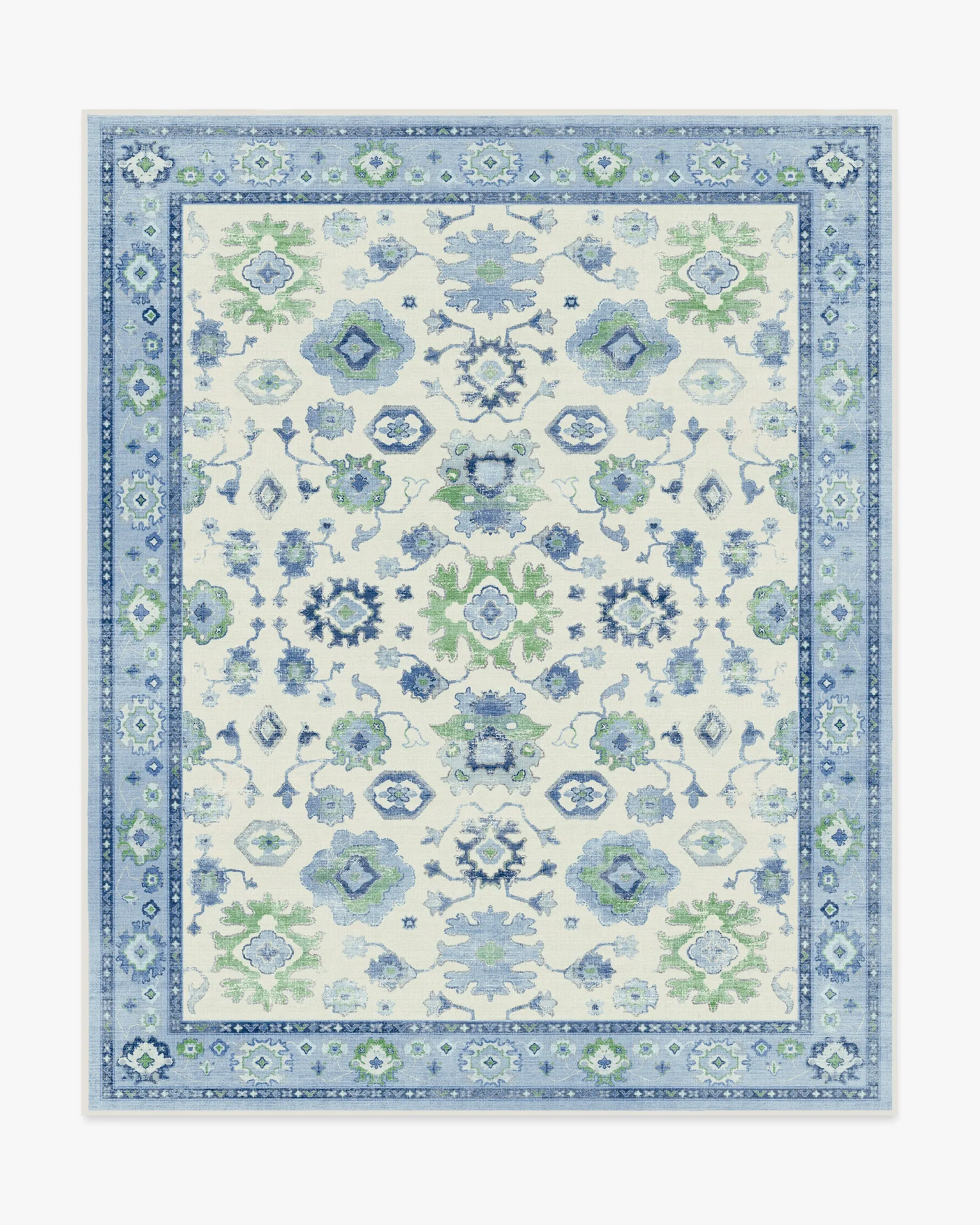 Area Rug Machine Washable - Blue