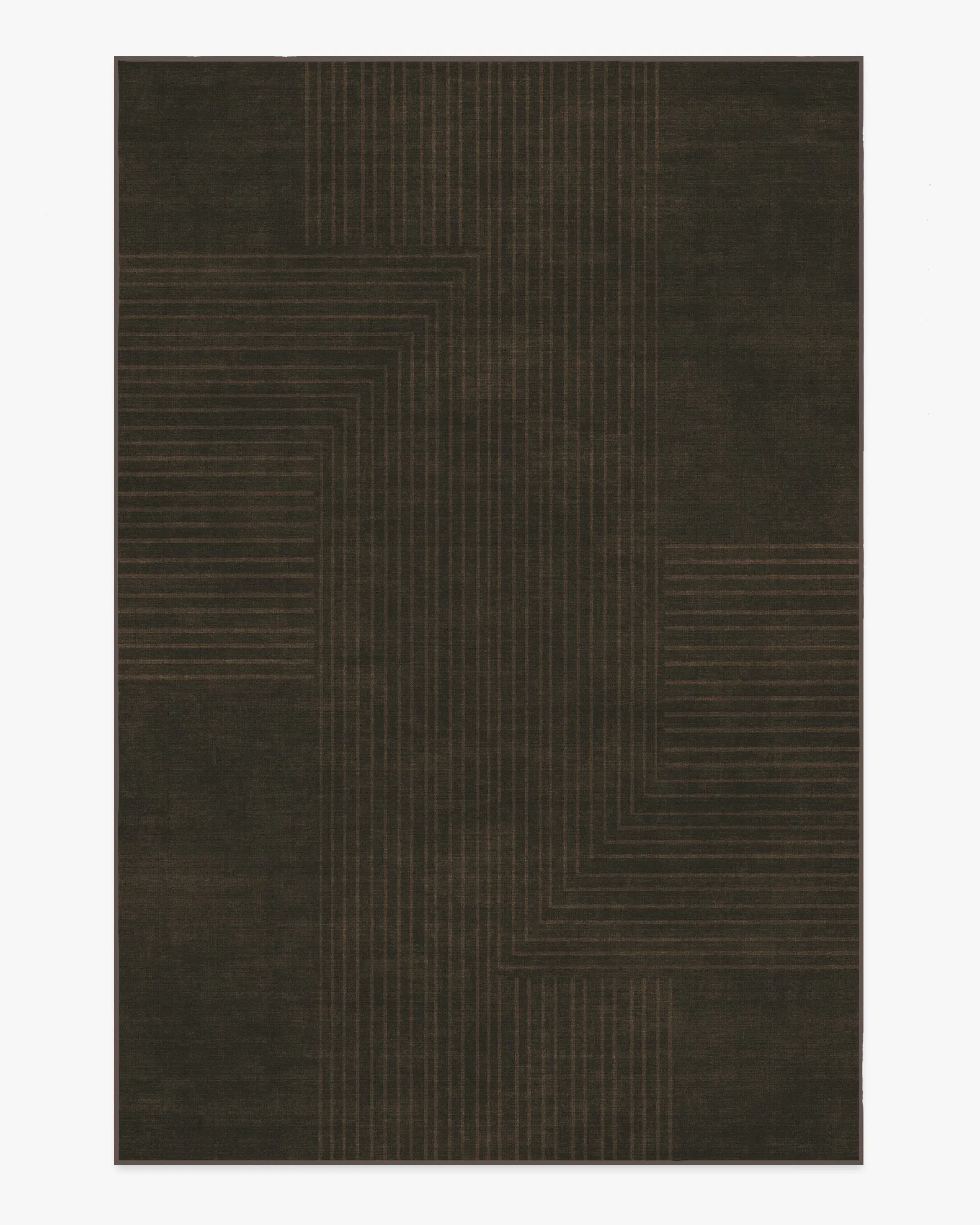 Area Rug Machine Washable - Brown