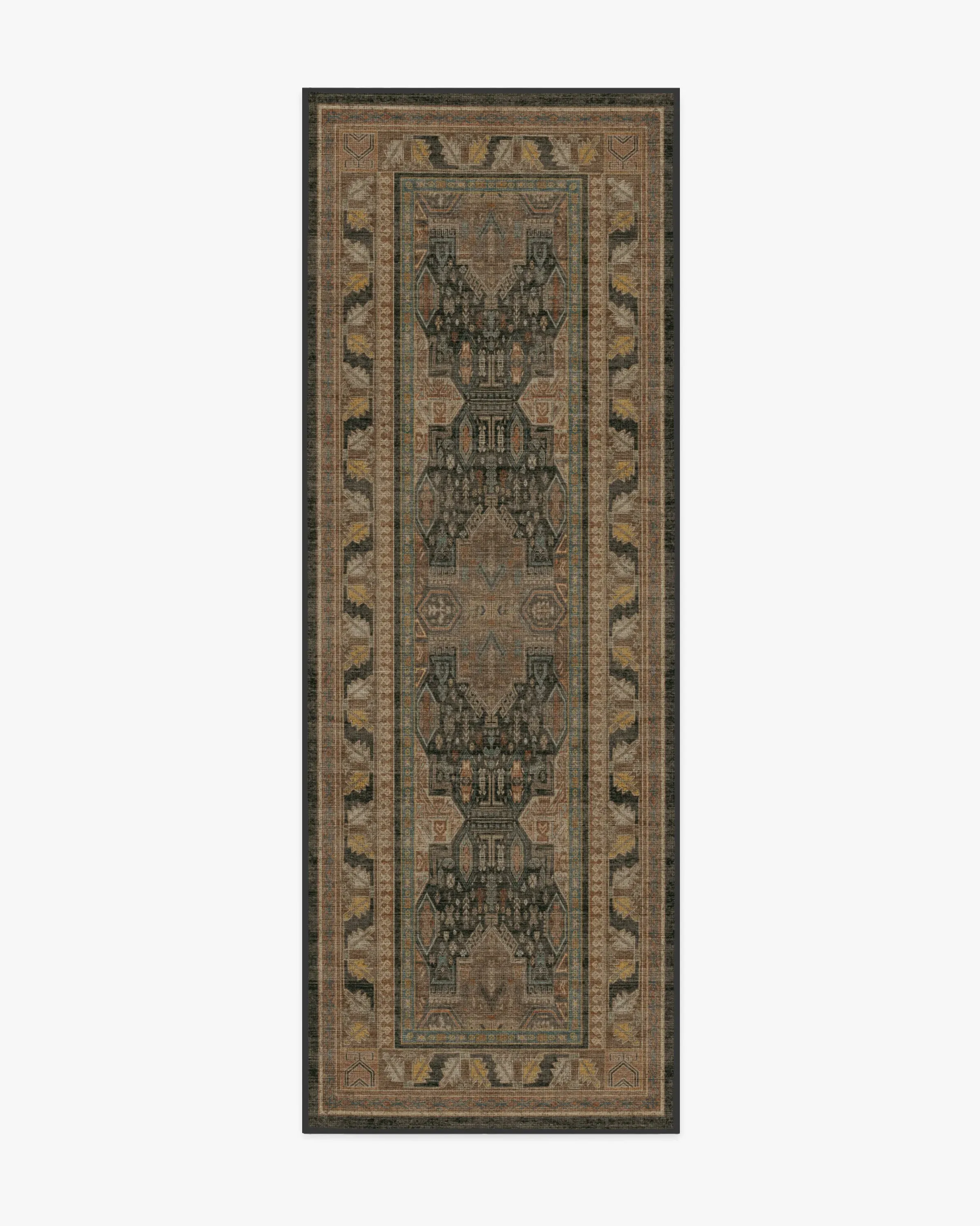 Area Rug Machine Washable - Brown