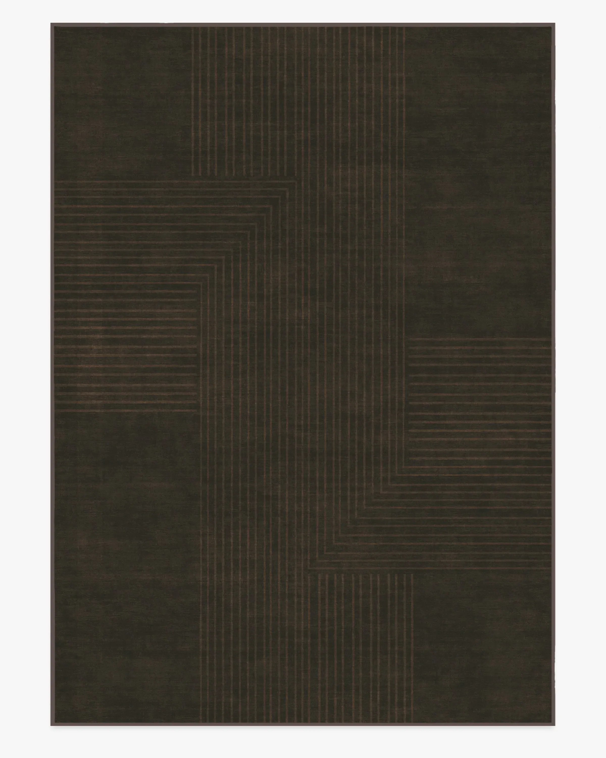 Area Rug Machine Washable - Brown