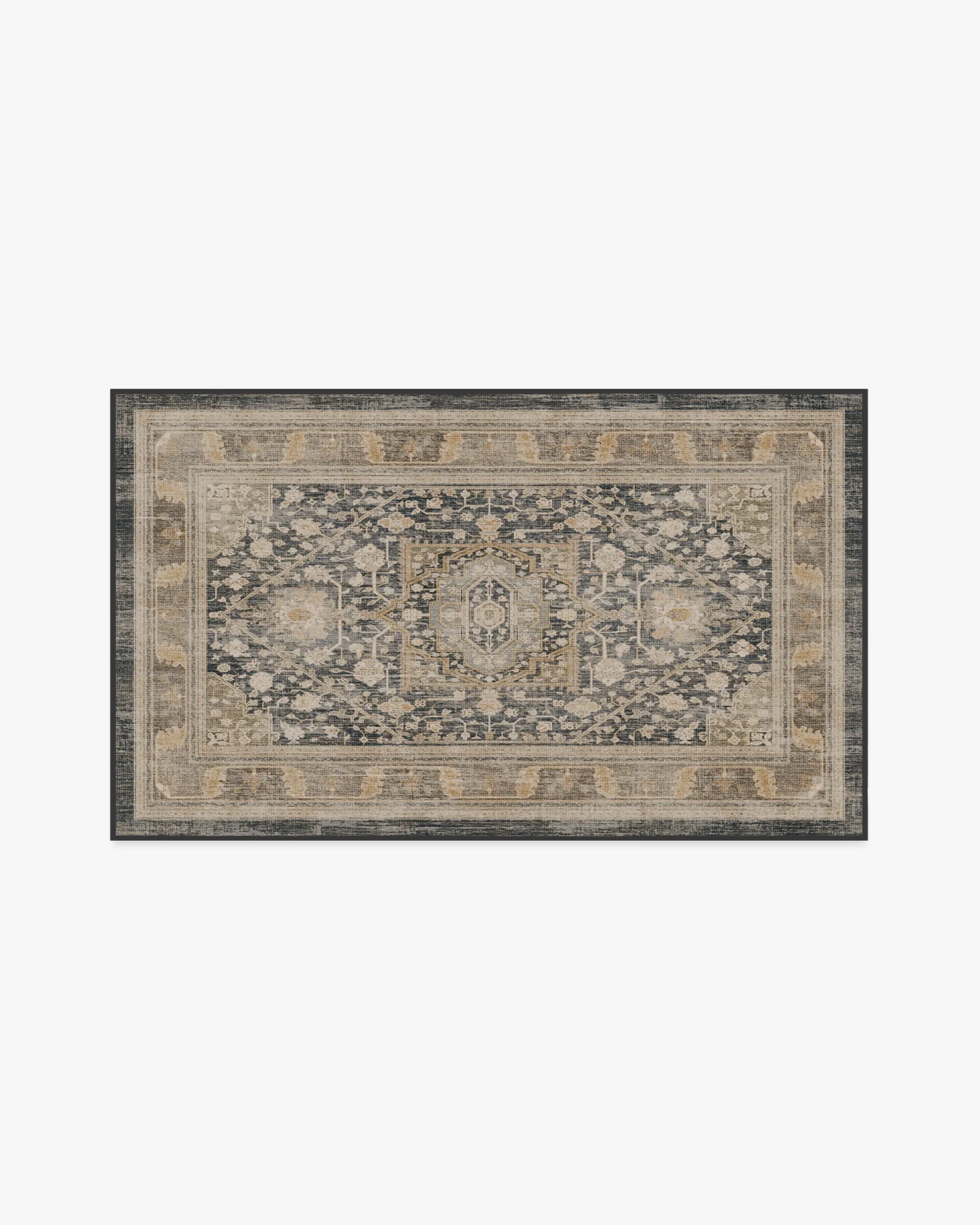 Area Rug Machine Washable - Brown
