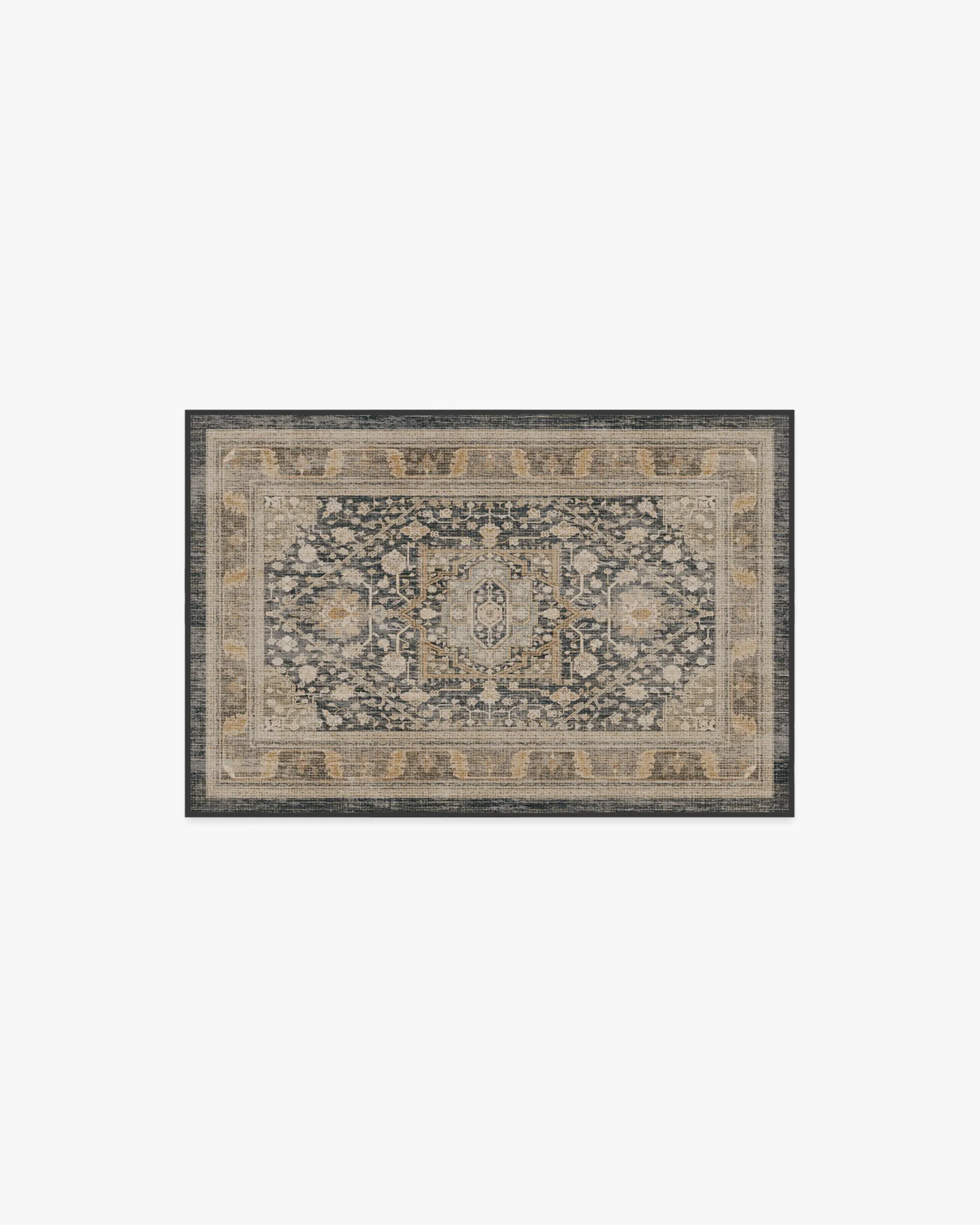 Area Rug Machine Washable - Brown image