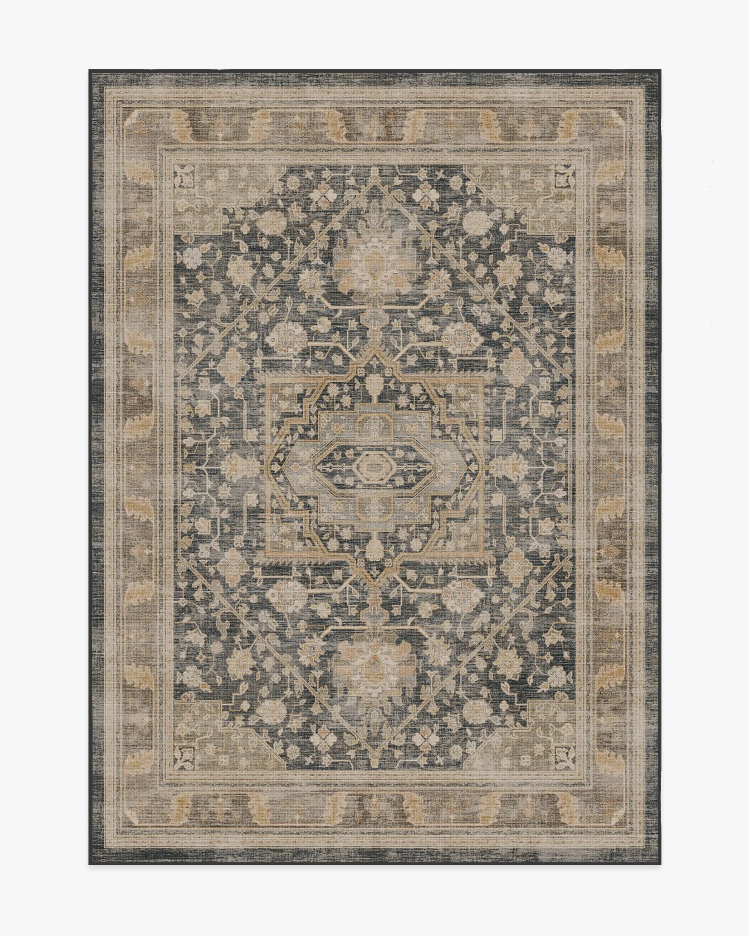 Area Rug Machine Washable - Brown