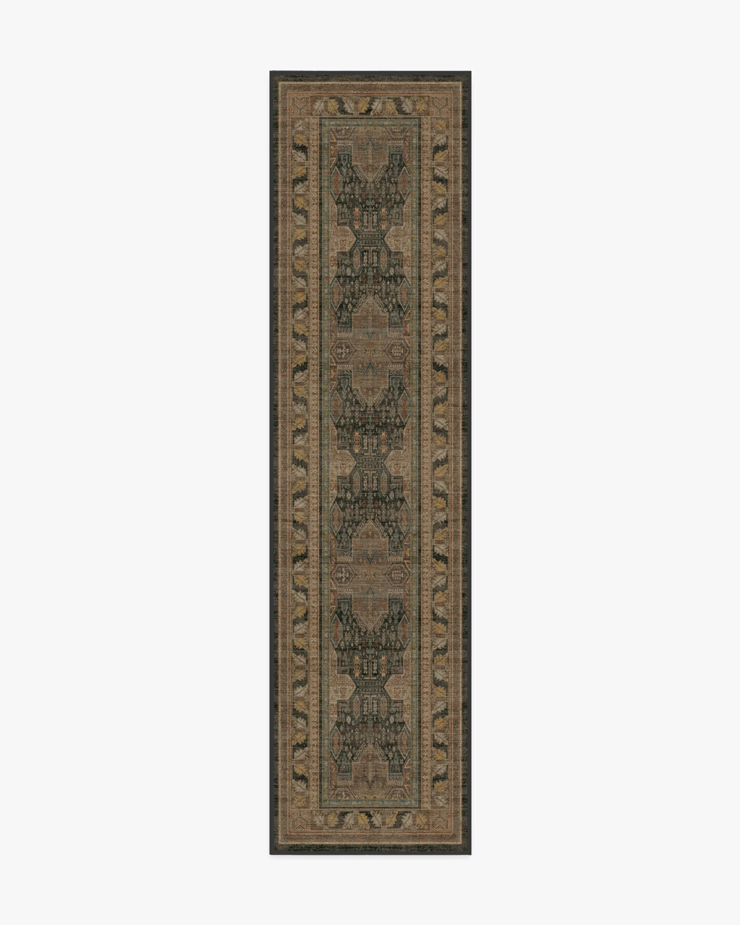 Area Rug Machine Washable - Brown