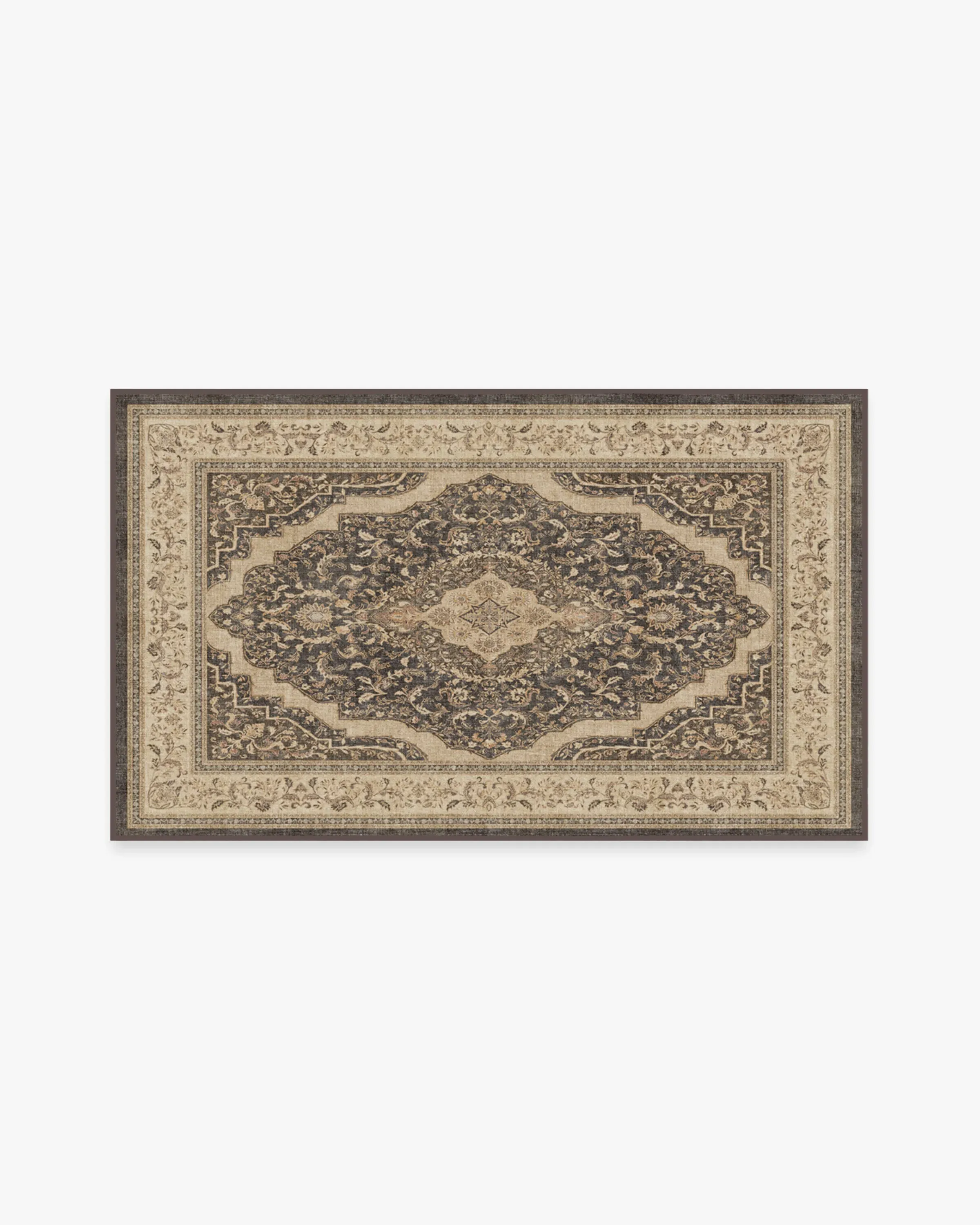 Area Rug Machine Washable - Brown, Chenille