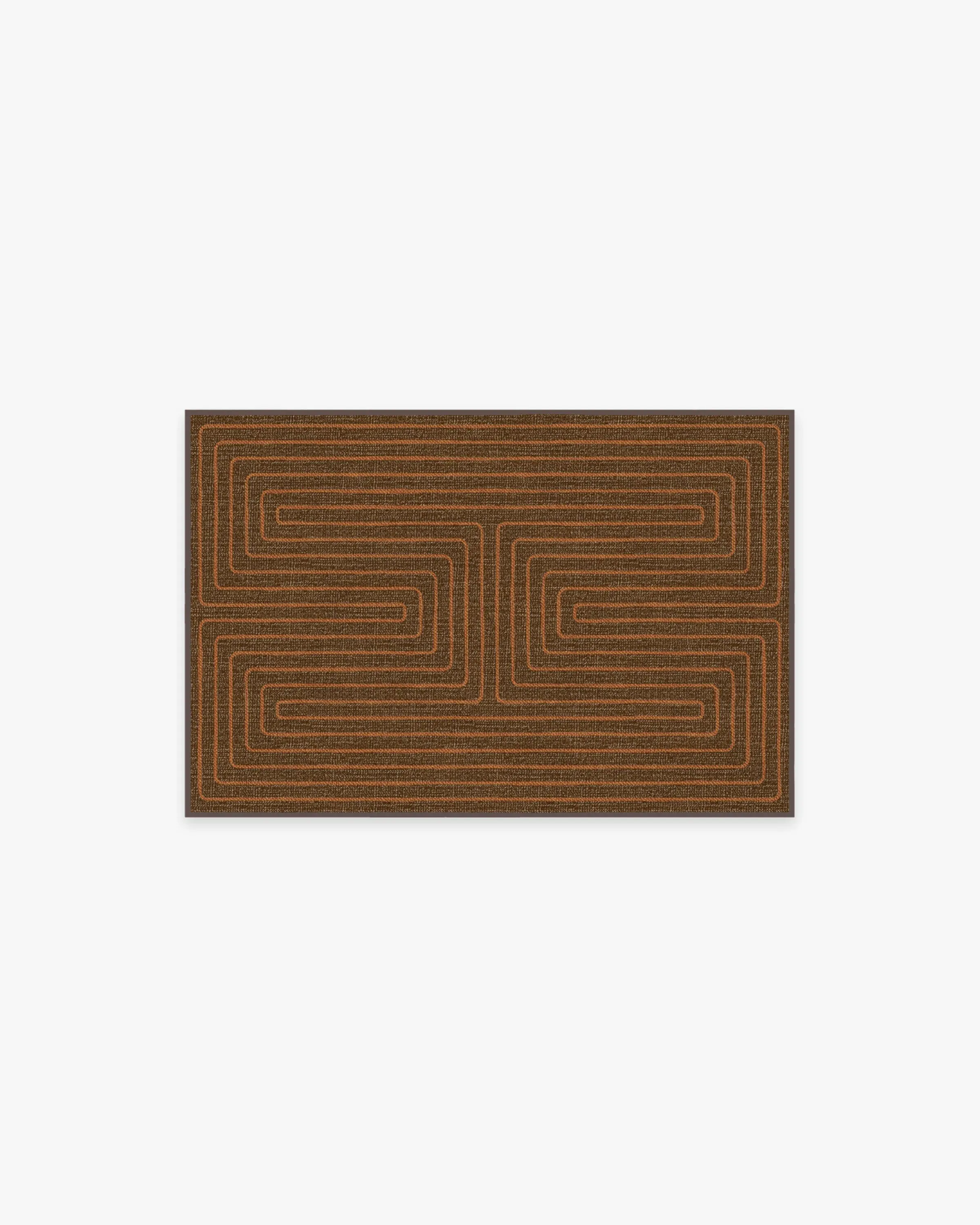 Area Rug Machine Washable - Brown, Chenille image