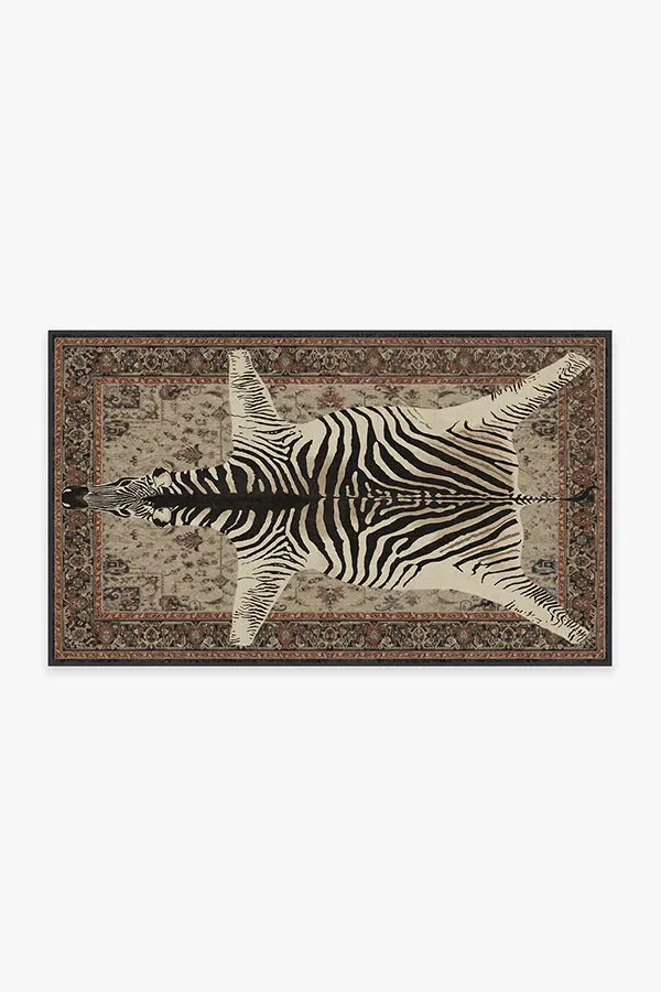 Area Rug Machine Washable - Brown, Chenille