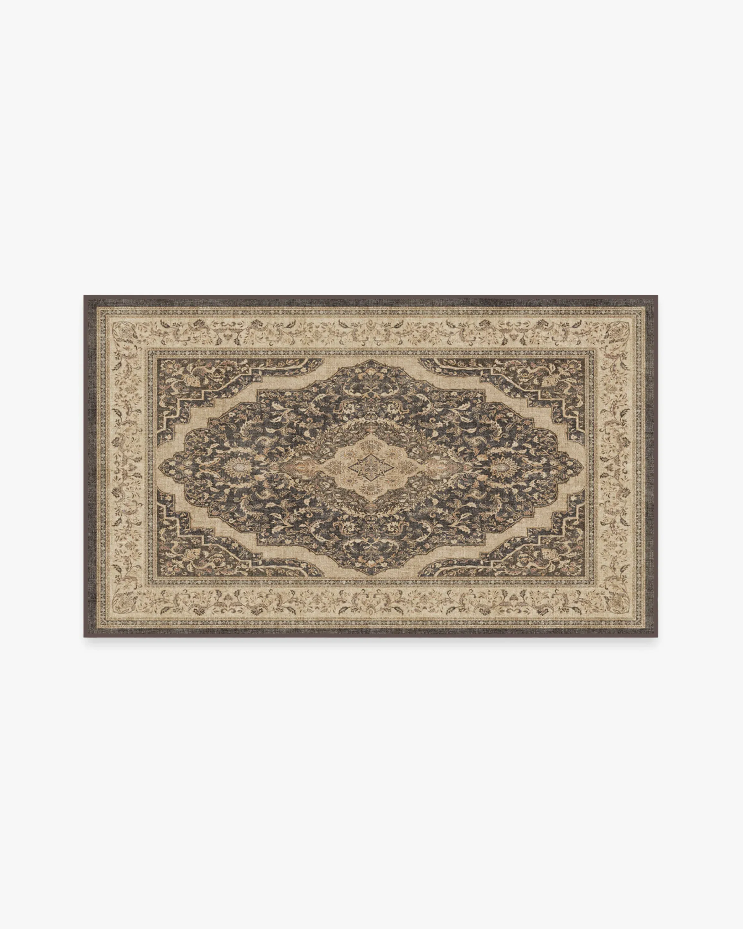 Area Rug Machine Washable - Brown, Chenille