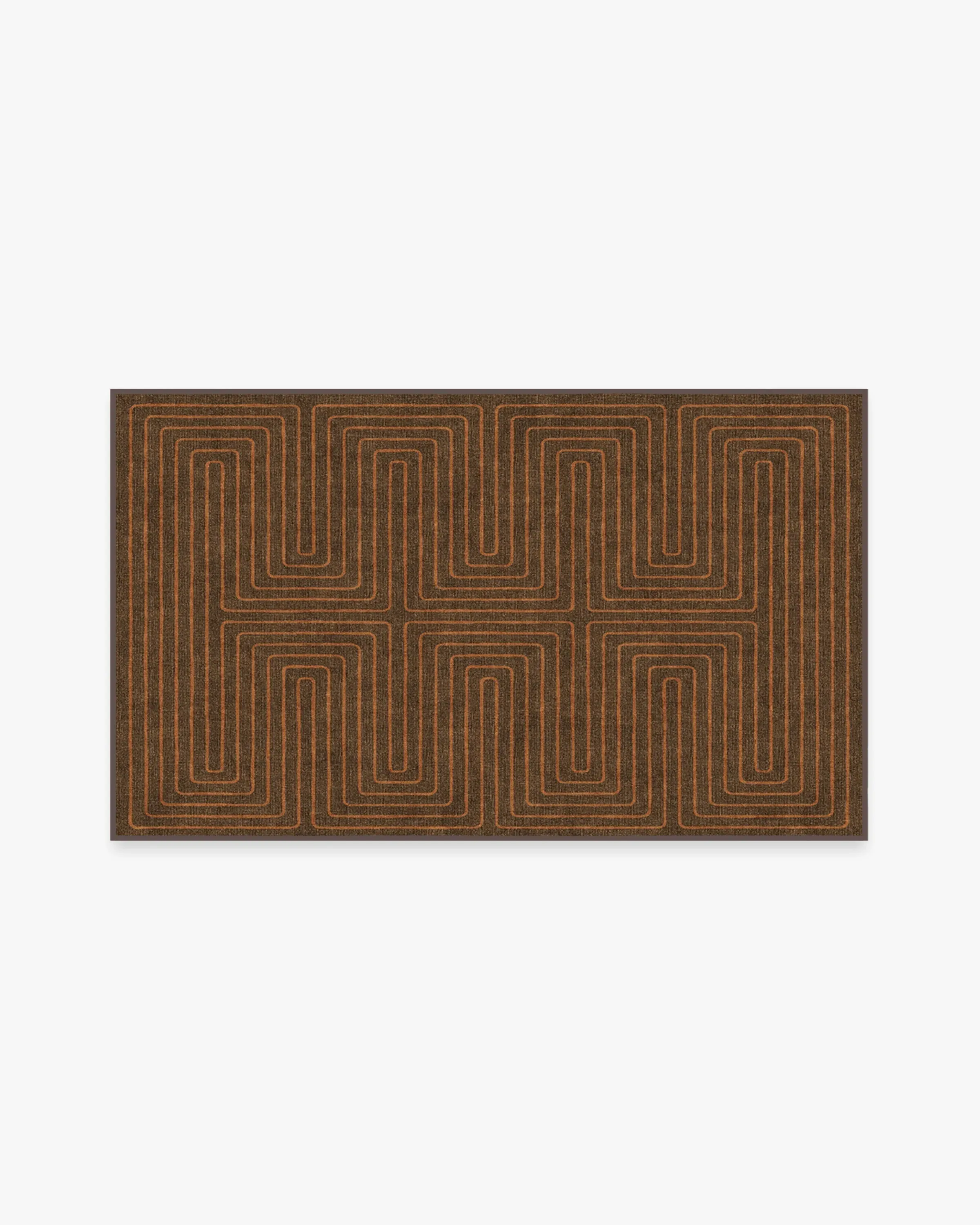 Area Rug Machine Washable - Brown, Chenille