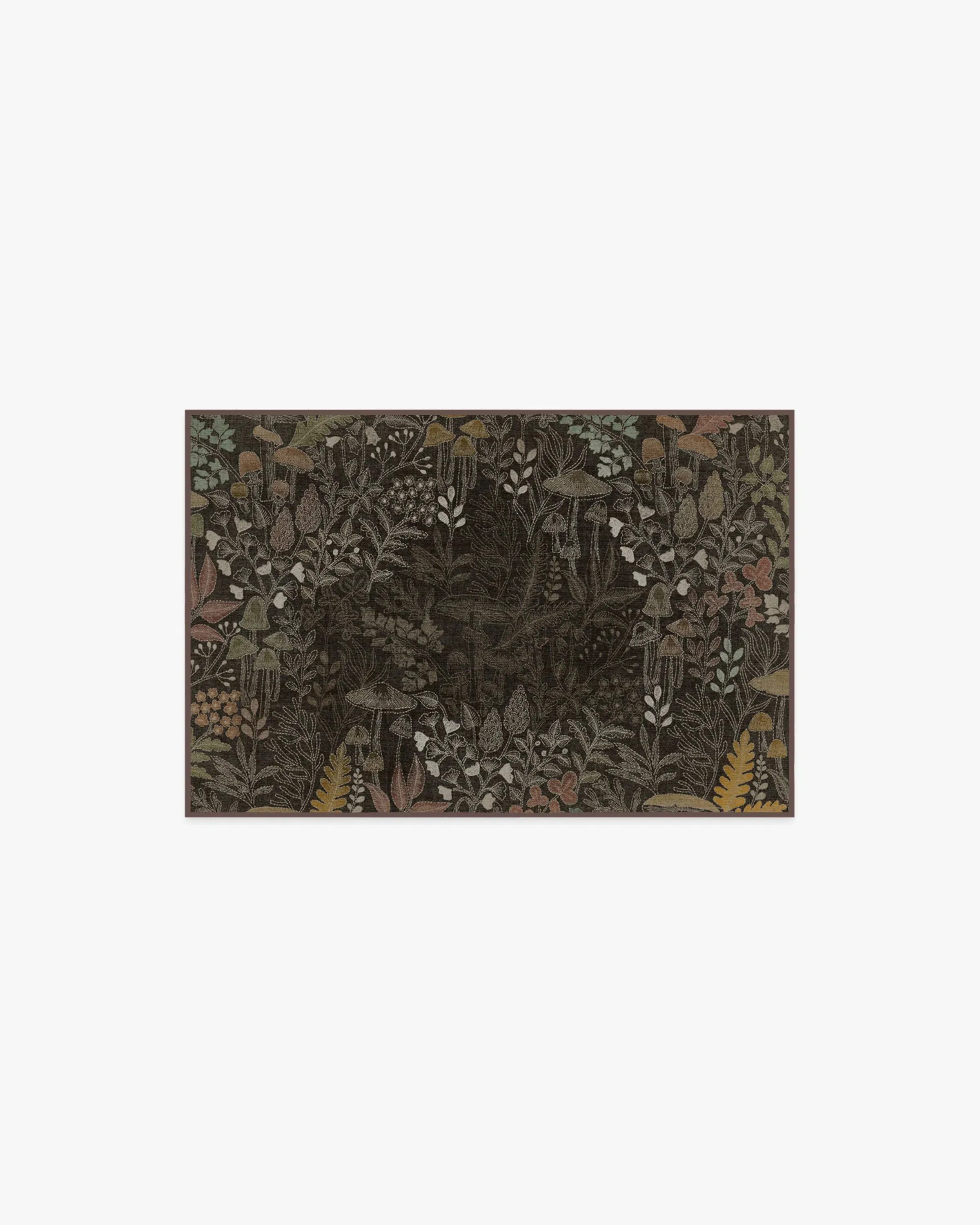 Area Rug Machine Washable - Brown image