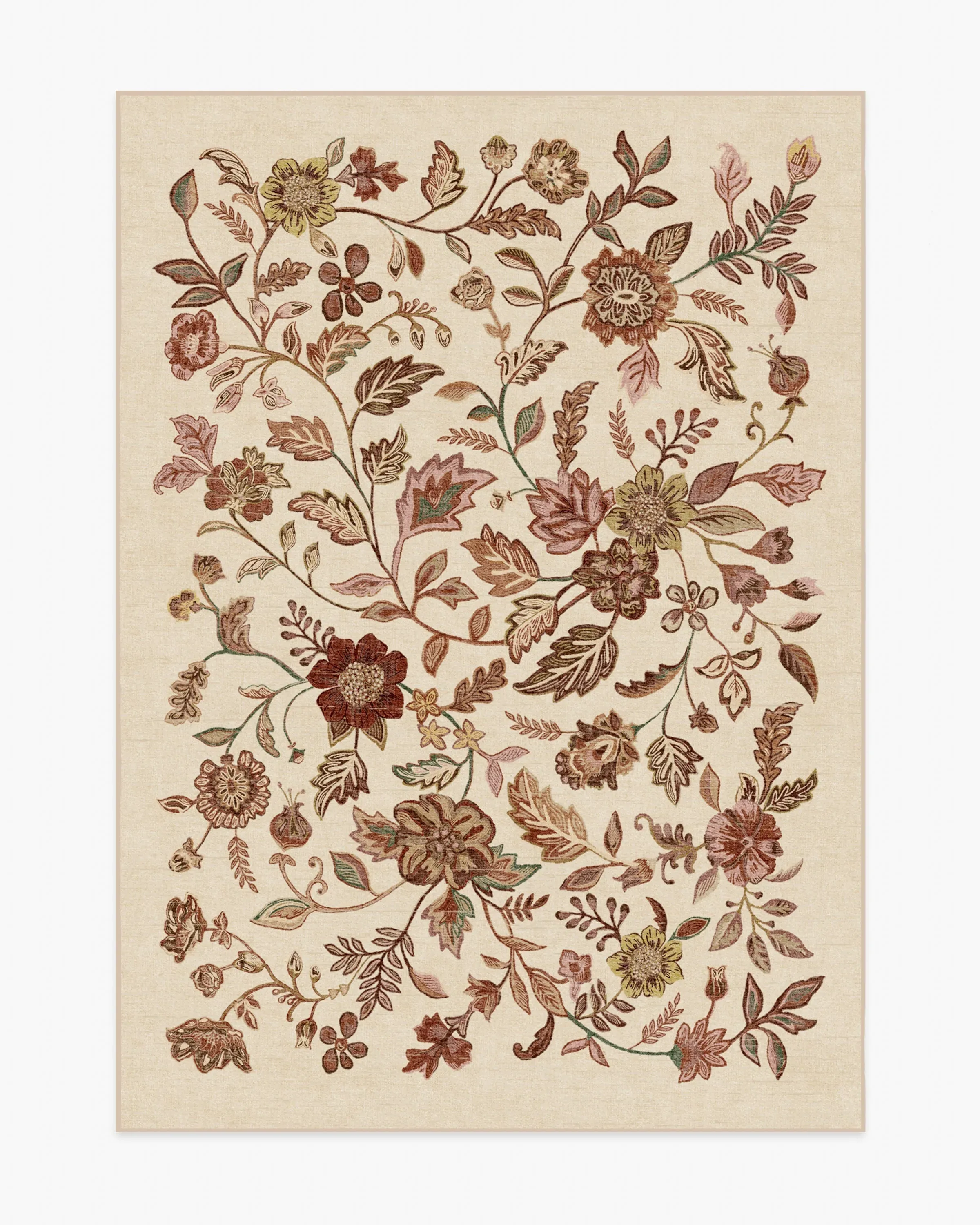 Area Rug Machine Washable - Burgundy