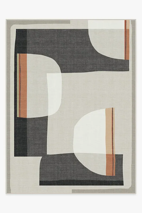 Area Rug Machine Washable - Charcoal